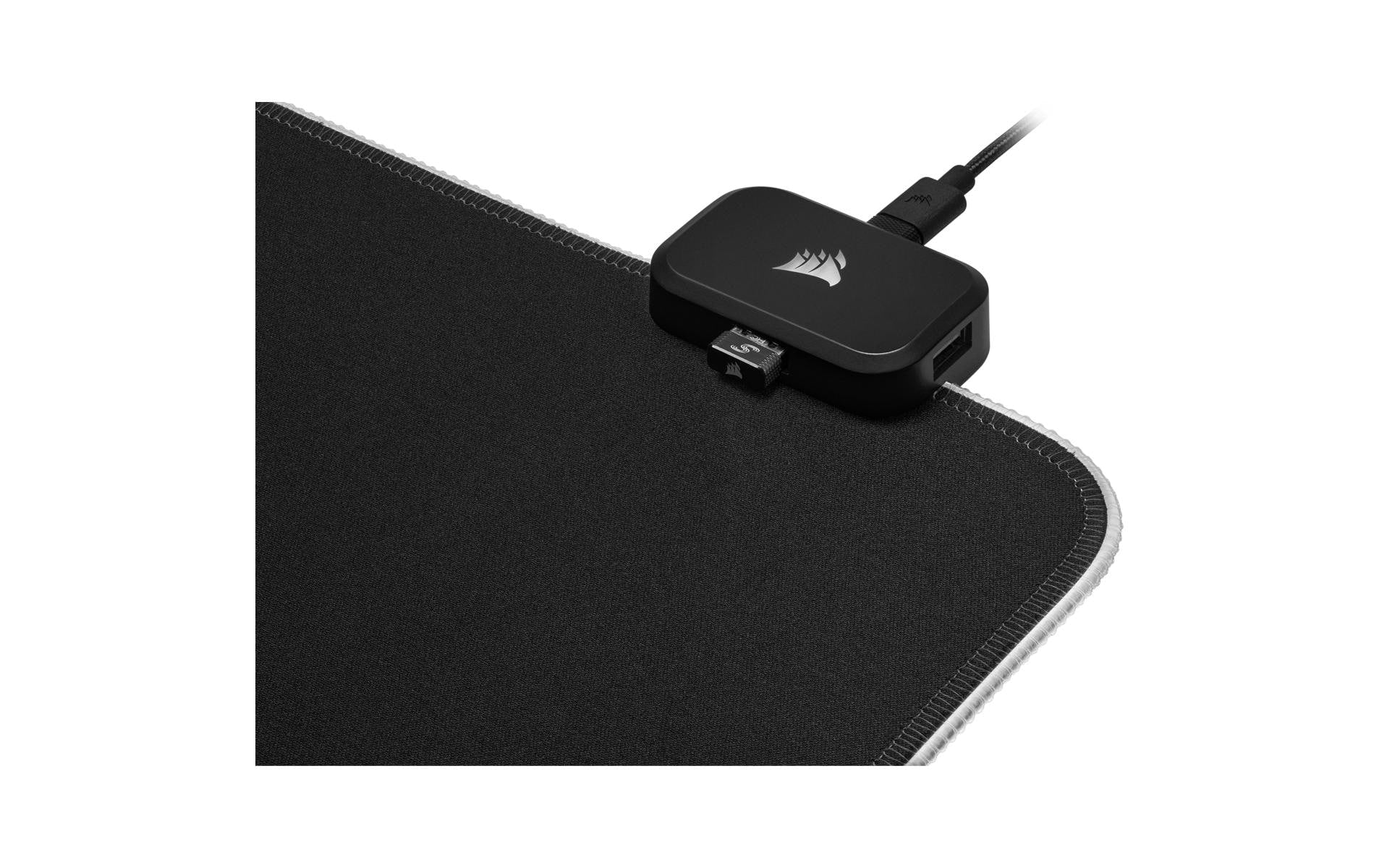 Corsair MM700 RGB Extended Gaming-Mauspad – USB, RGB-Hintergrundbeleuchtung, Anti-Rutsch-Basis, Schwarz