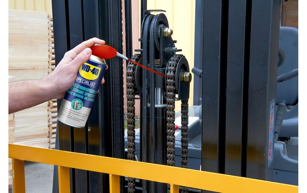 WD-40 Spezialist Lithiumsprühfett – transparent, wasserfest, für Metall, 400 ml, −25 bis +130 °C