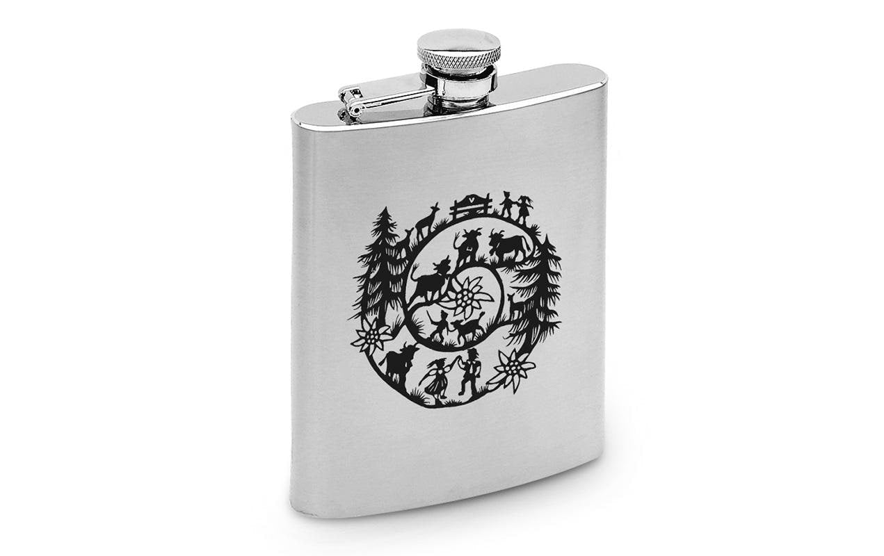 Trendform Flachmann Swiss Tradition – 175 ml, Edelstahl