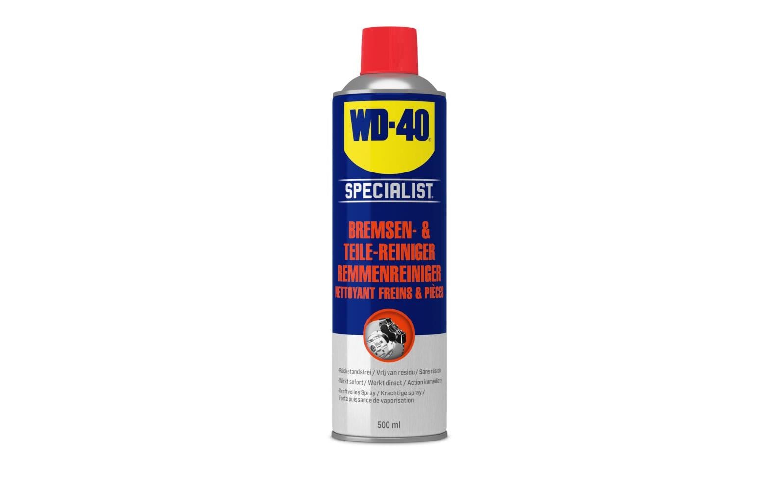 WD-40 Spezialist Bremsen- und Teile-Reiniger – für Bremsen & Teile, 500 ml