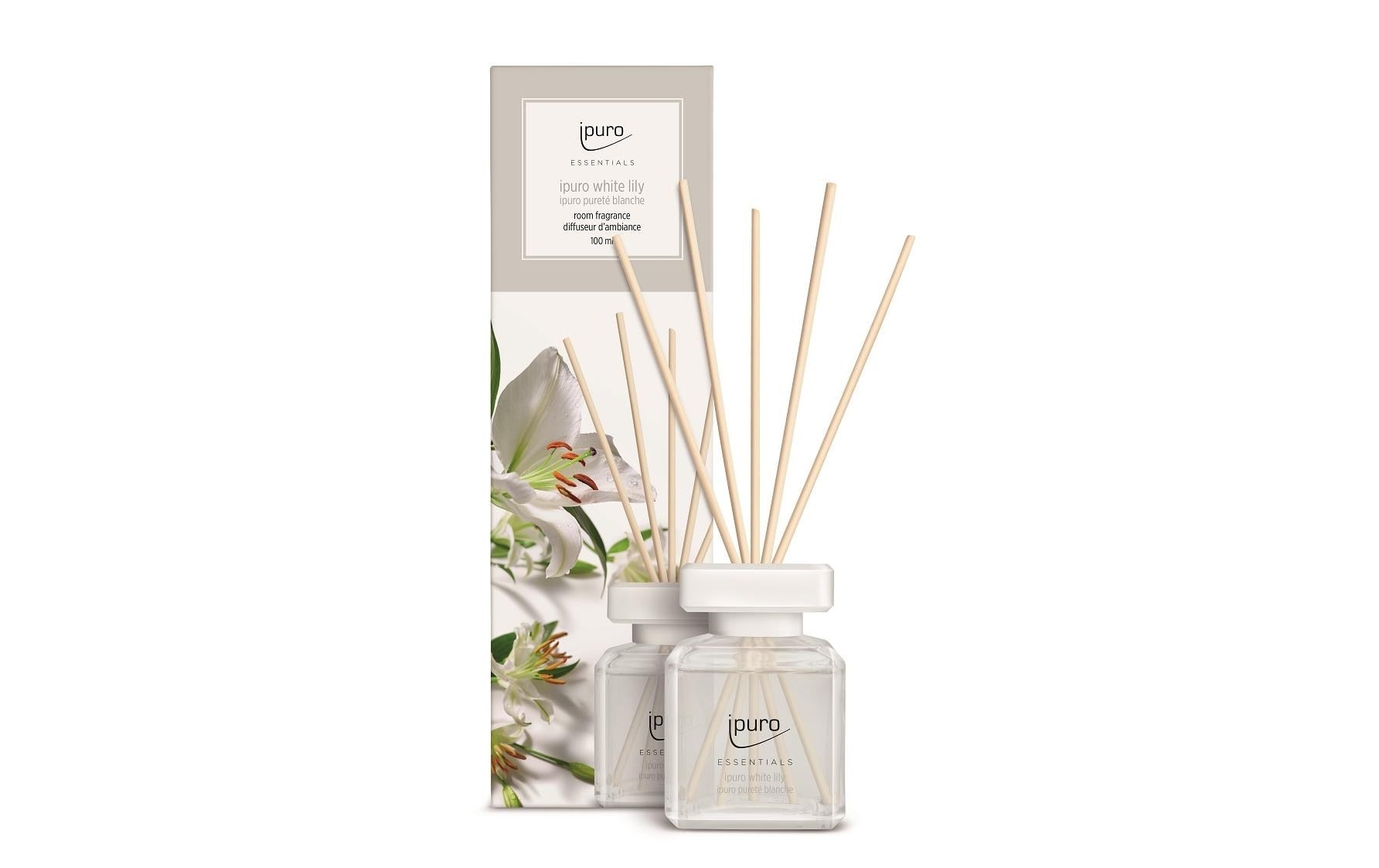 ipuro ESSENTIALS White Lily – Duftstäbchen, 100 ml