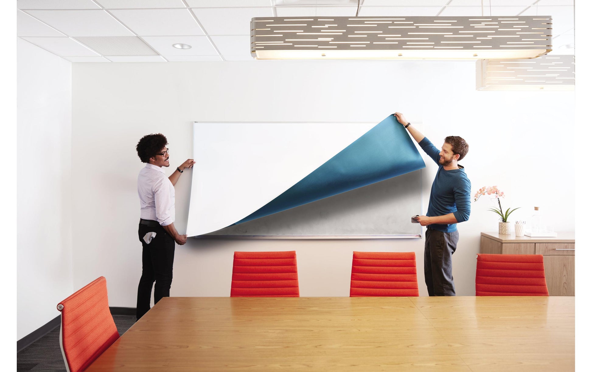 Post-it – Whiteboard – 240 × 120 cm, Wandmontage