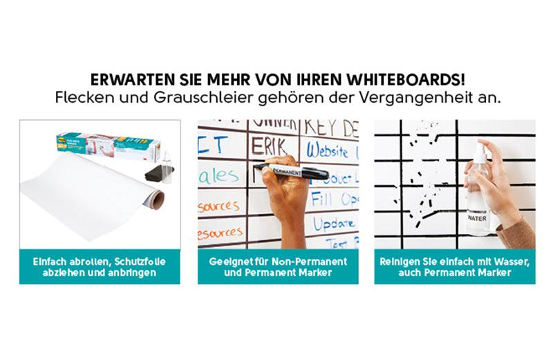Post-it – Whiteboard – 240 × 120 cm, Wandmontage