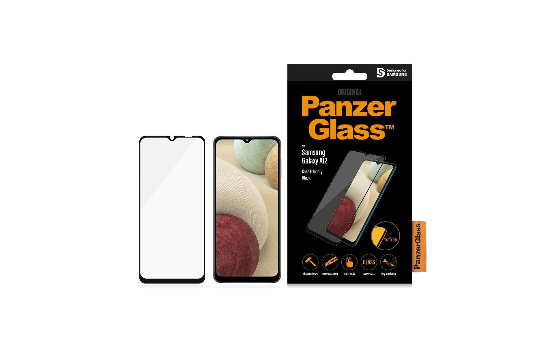 PanzerGlass Displayschutz (Panzerglas), Case Friendly – für Galaxy A12