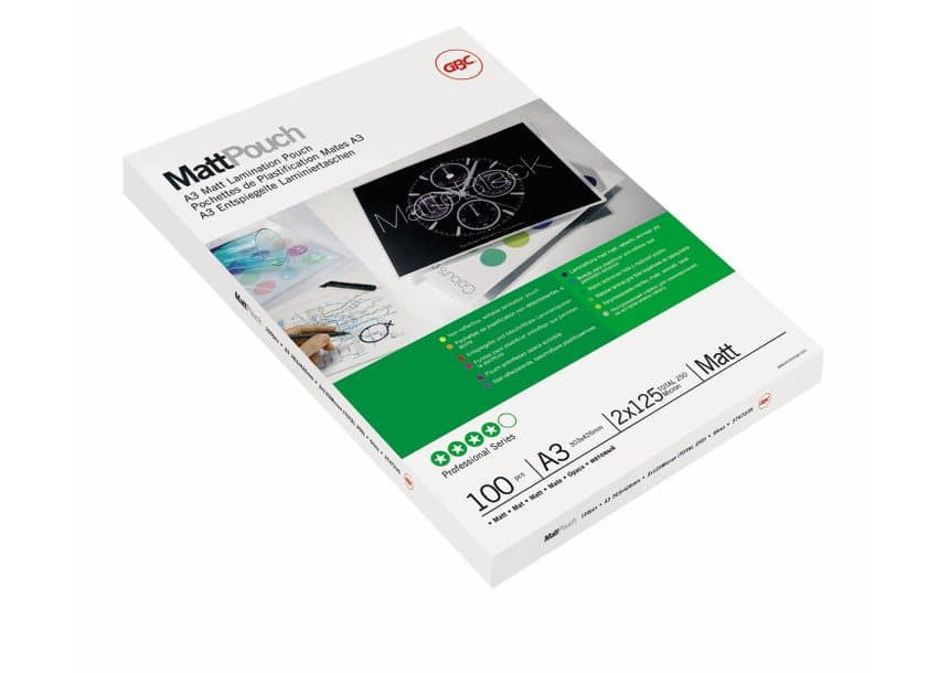 GBC Laminierfolien A3, matt – 125 µm, 303 × 426 mm, 100 Stk.