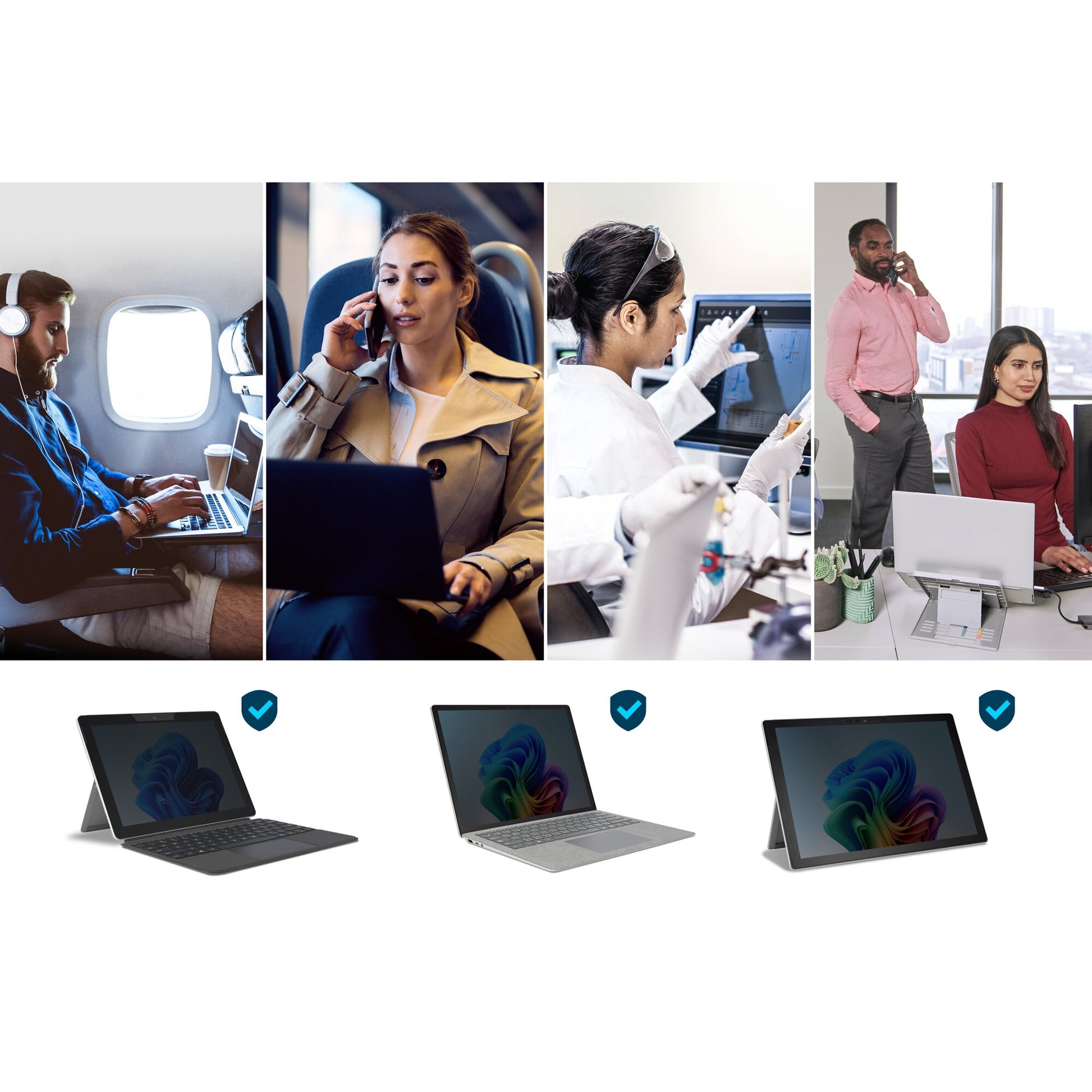 Kensington Blickschutzfilter für Microsoft Surface Pro 12,3" – 287 × 197 mm, 2-Wege