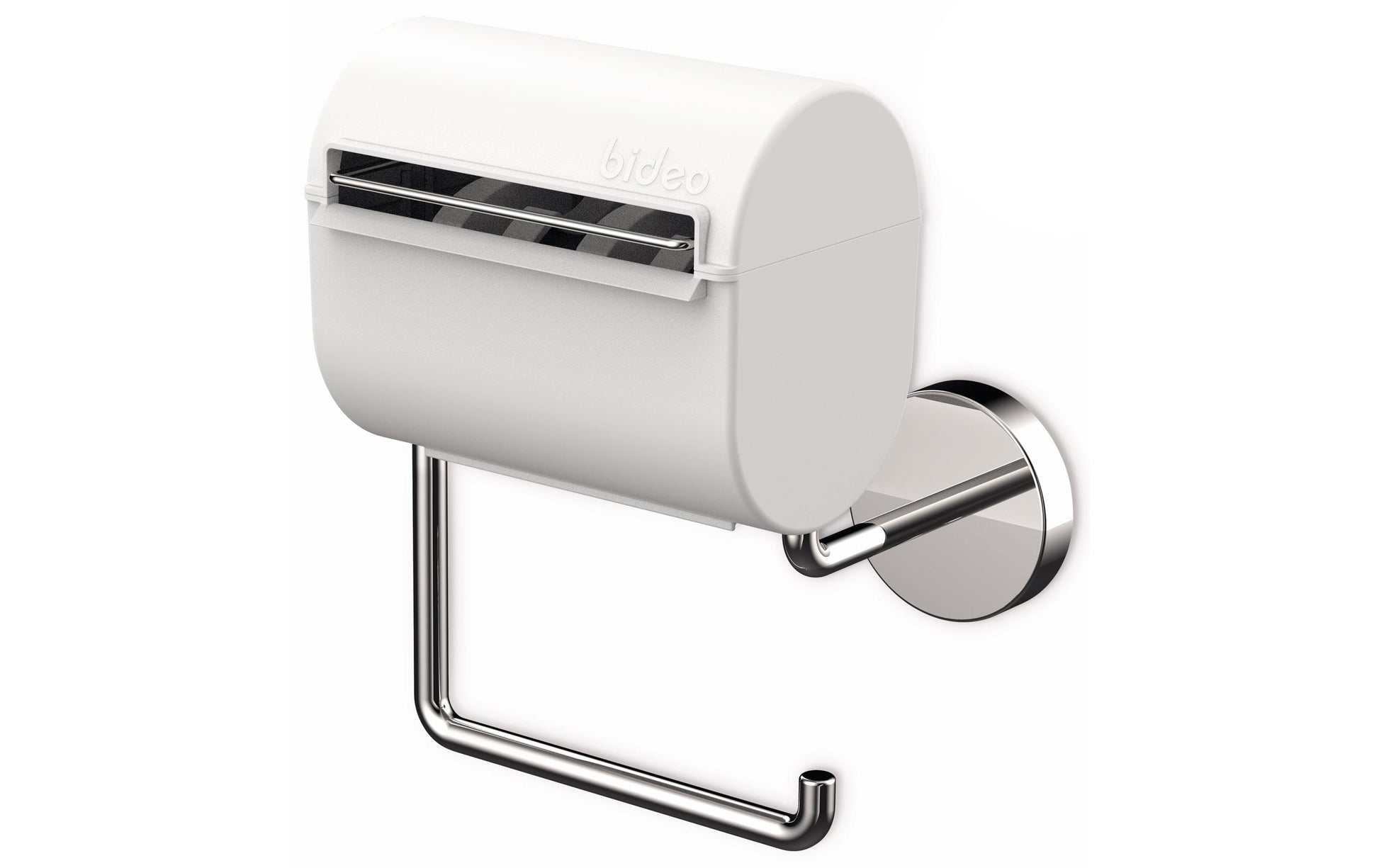 Bideo Toilettenpapierbefeuchter – wandmontiert, zum Bohren, Kunststoff, weiss