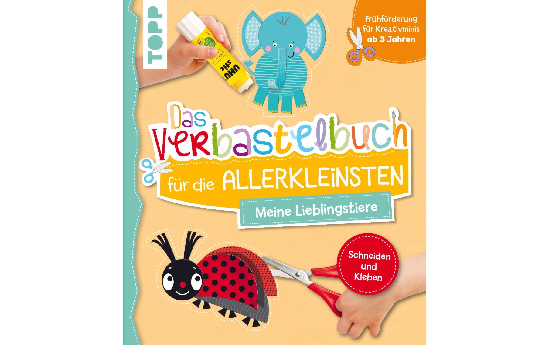 TOPP Verlag Frechverlag – Bastelbuch – Meine Lieblingstiere, Softcover, 32 Seiten, Deutsch, ab 3 Jahren