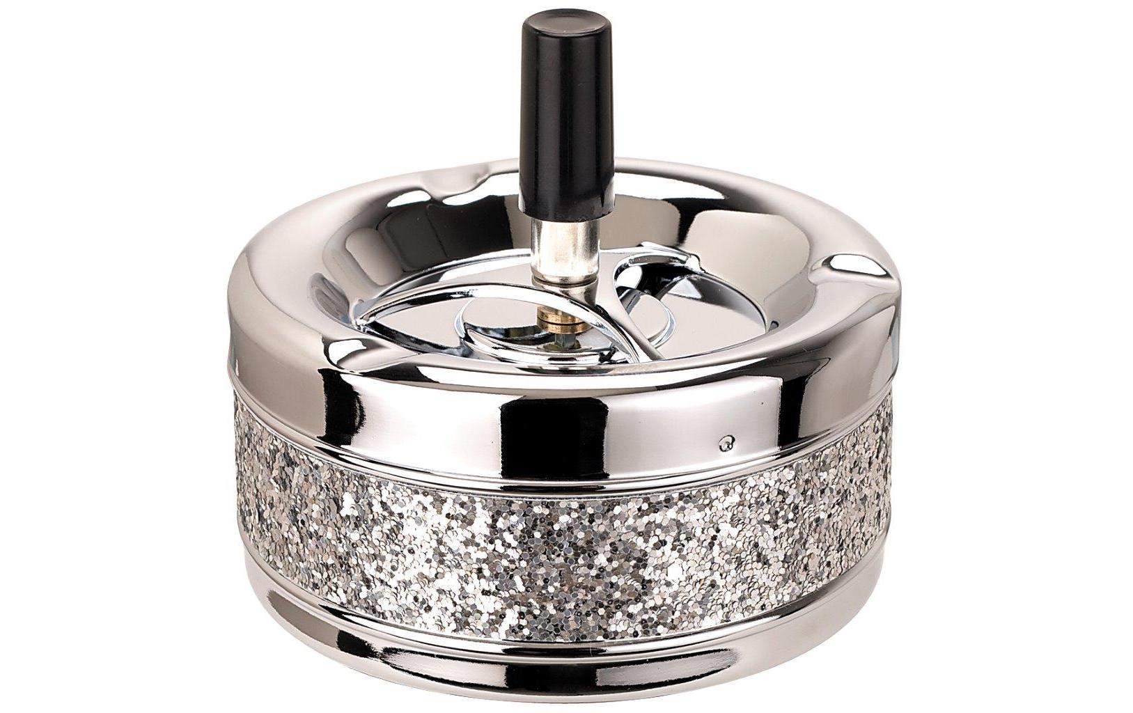 Dameco Aschenbecher – Ø 11 × 10 cm – Metall, silber