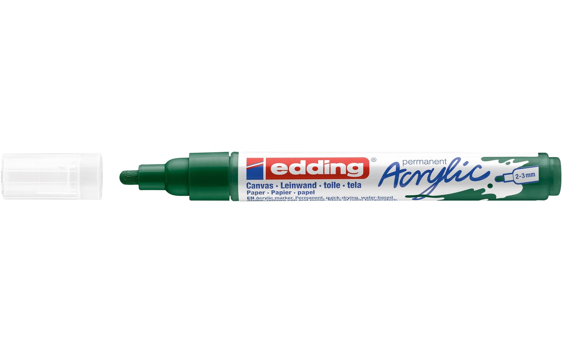 Edding Permanentmarker für Leinwand, Holz und Karton – Moosgrün
