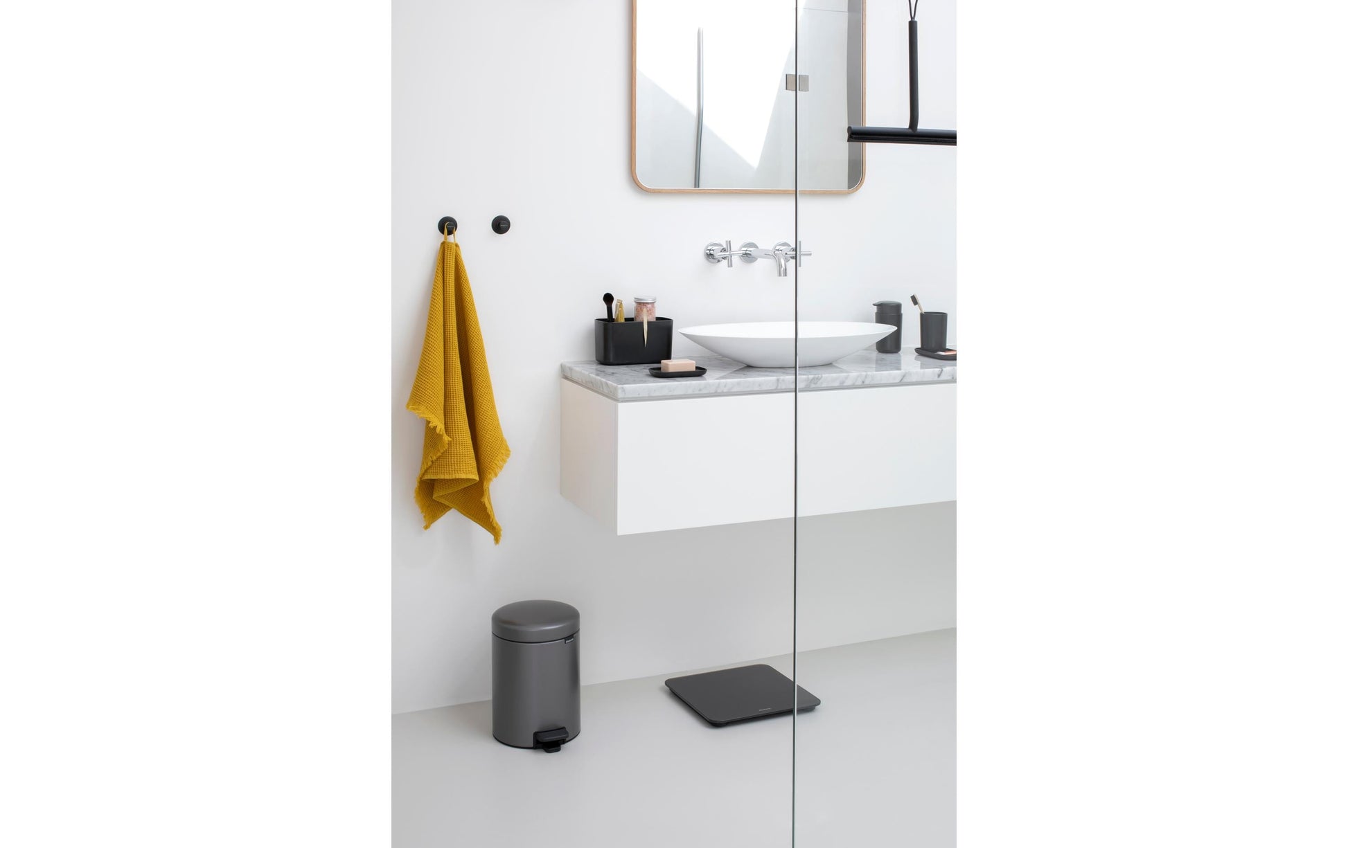 Brabantia Seifenschale ReNew – 13,5×8,1×1,6 cm, Kunststoff, Schwarz