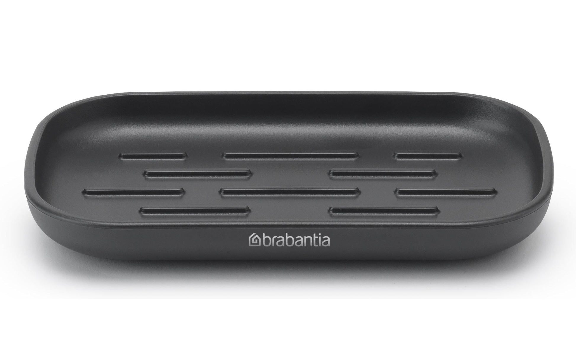 Brabantia Seifenschale ReNew – 13,5×8,1×1,6 cm, Kunststoff, Schwarz