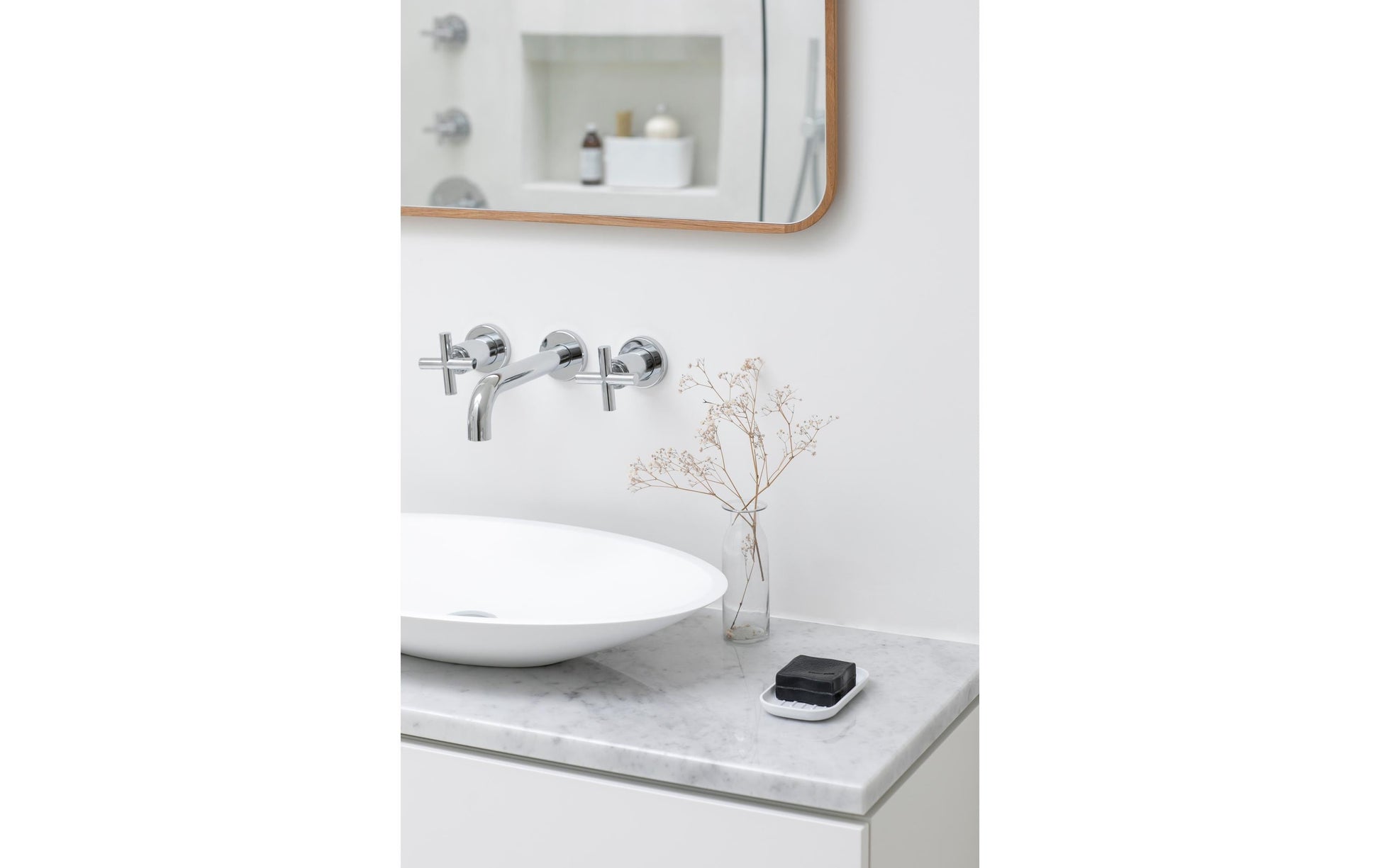 Brabantia Seifenschale – Kunststoff, 13,5×8,1×1,6 cm, Weiss, rechteckig