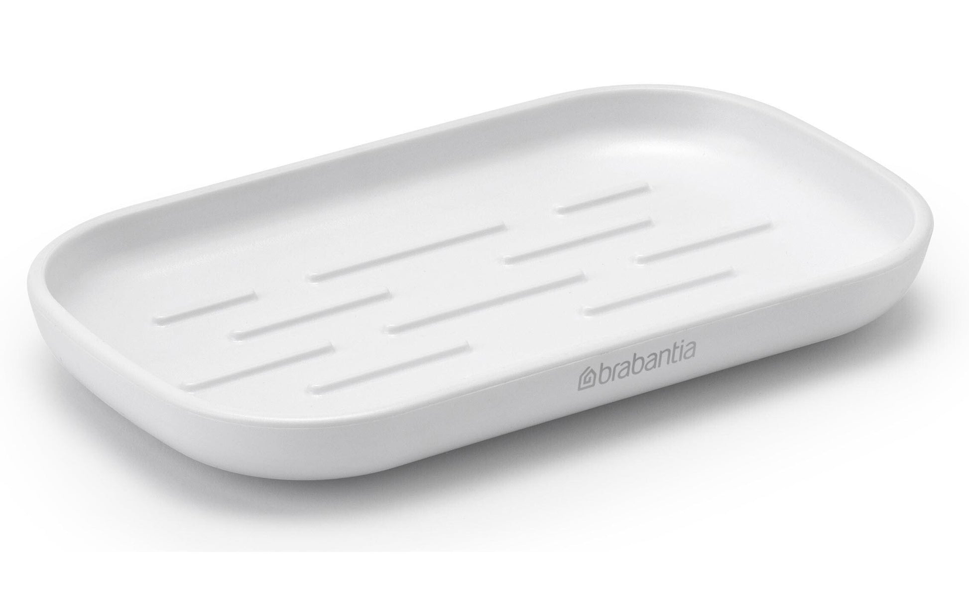 Brabantia Seifenschale – Kunststoff, 13,5×8,1×1,6 cm, Weiss, rechteckig