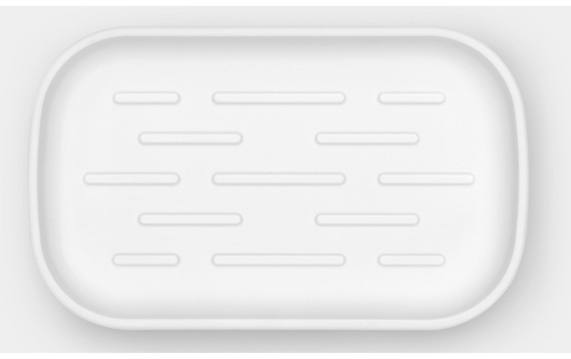 Brabantia Seifenschale – Kunststoff, 13,5×8,1×1,6 cm, Weiss, rechteckig