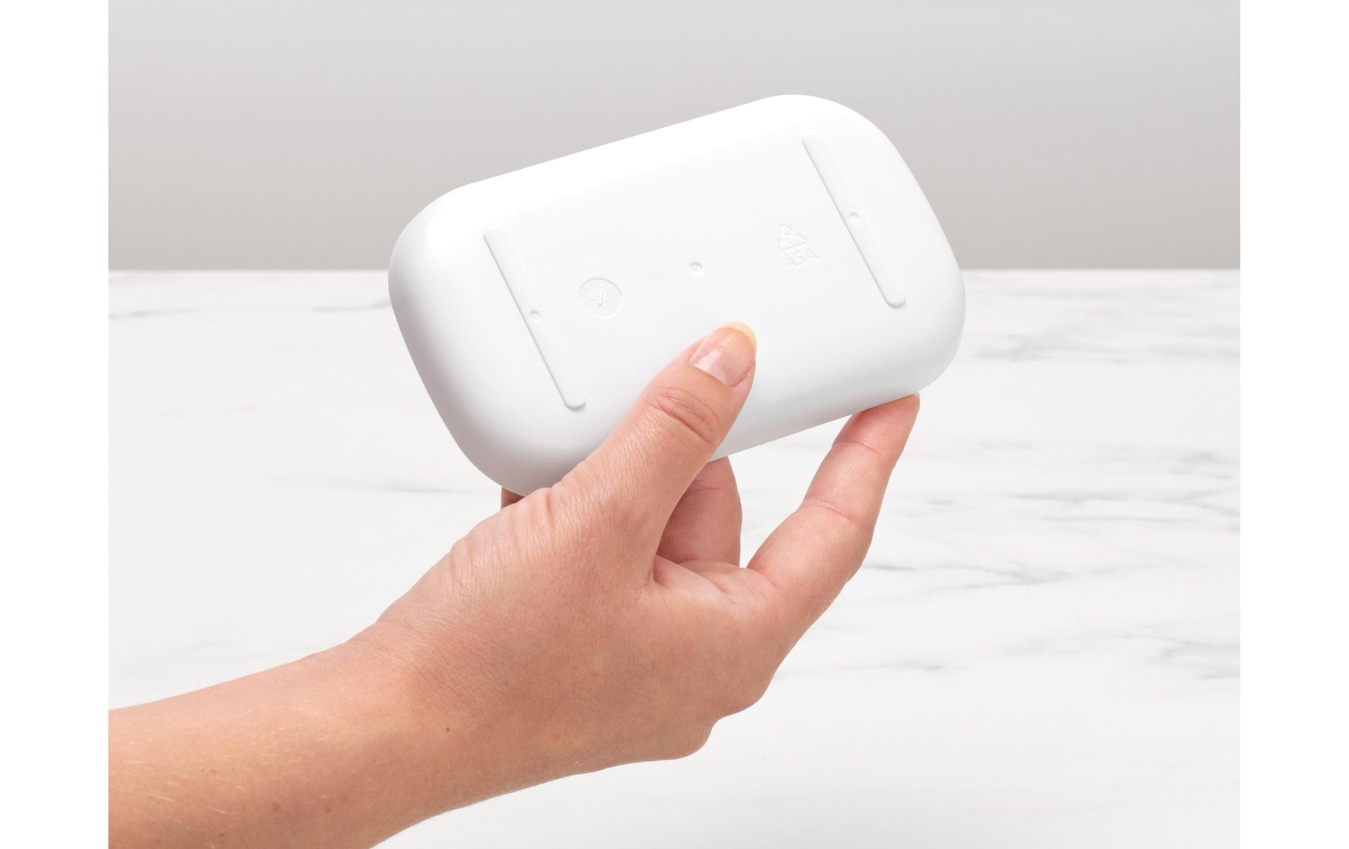 Brabantia Seifenschale – Kunststoff, 13,5×8,1×1,6 cm, Weiss, rechteckig