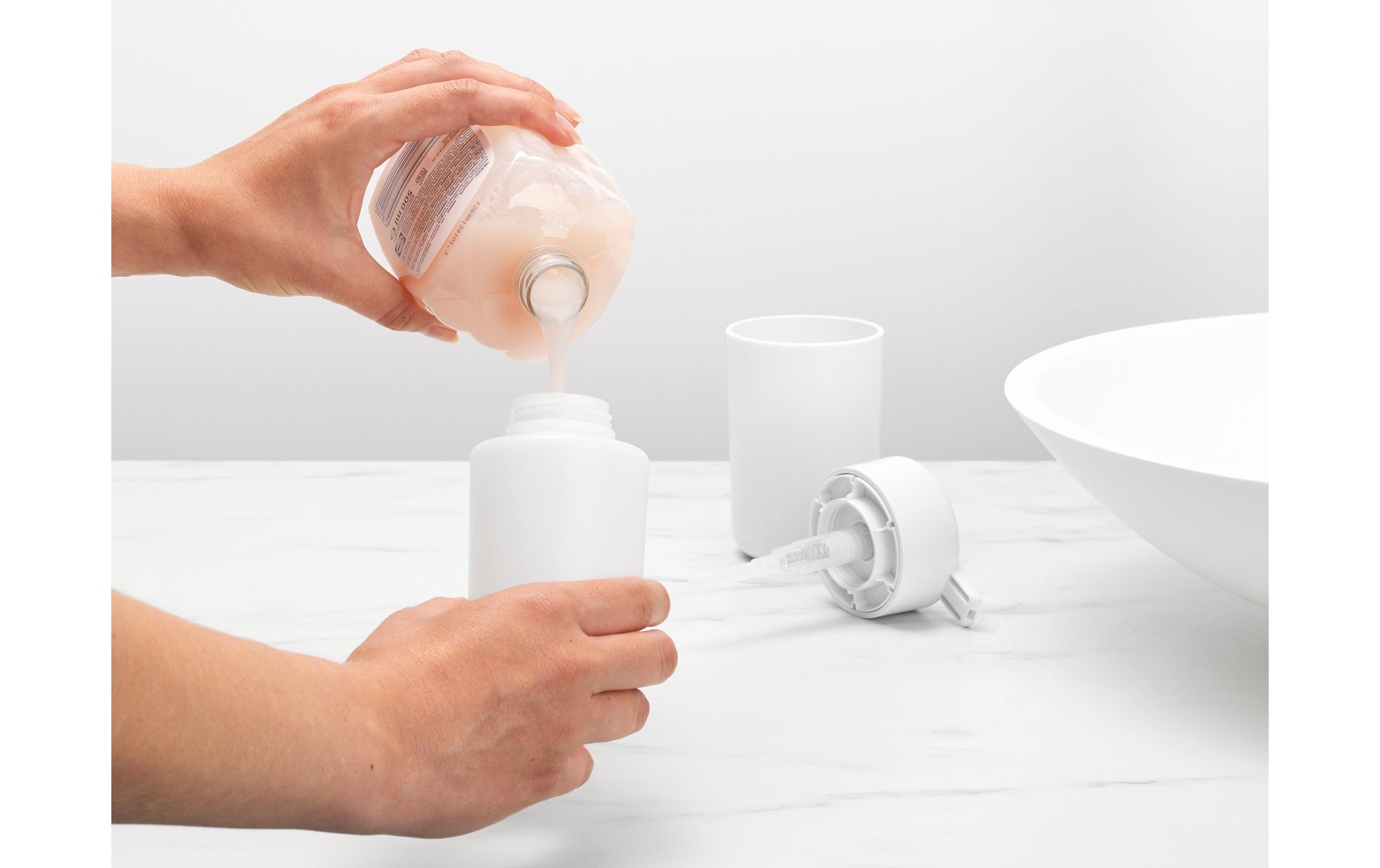Brabantia ReNew Seifenspender – Tisch – Kunststoff, Weiss, 250 ml