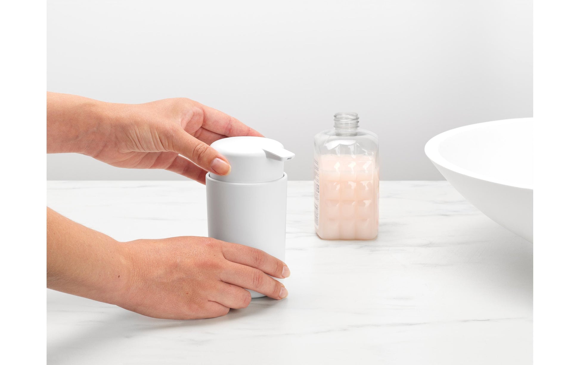 Brabantia ReNew Seifenspender – Tisch – Kunststoff, Weiss, 250 ml