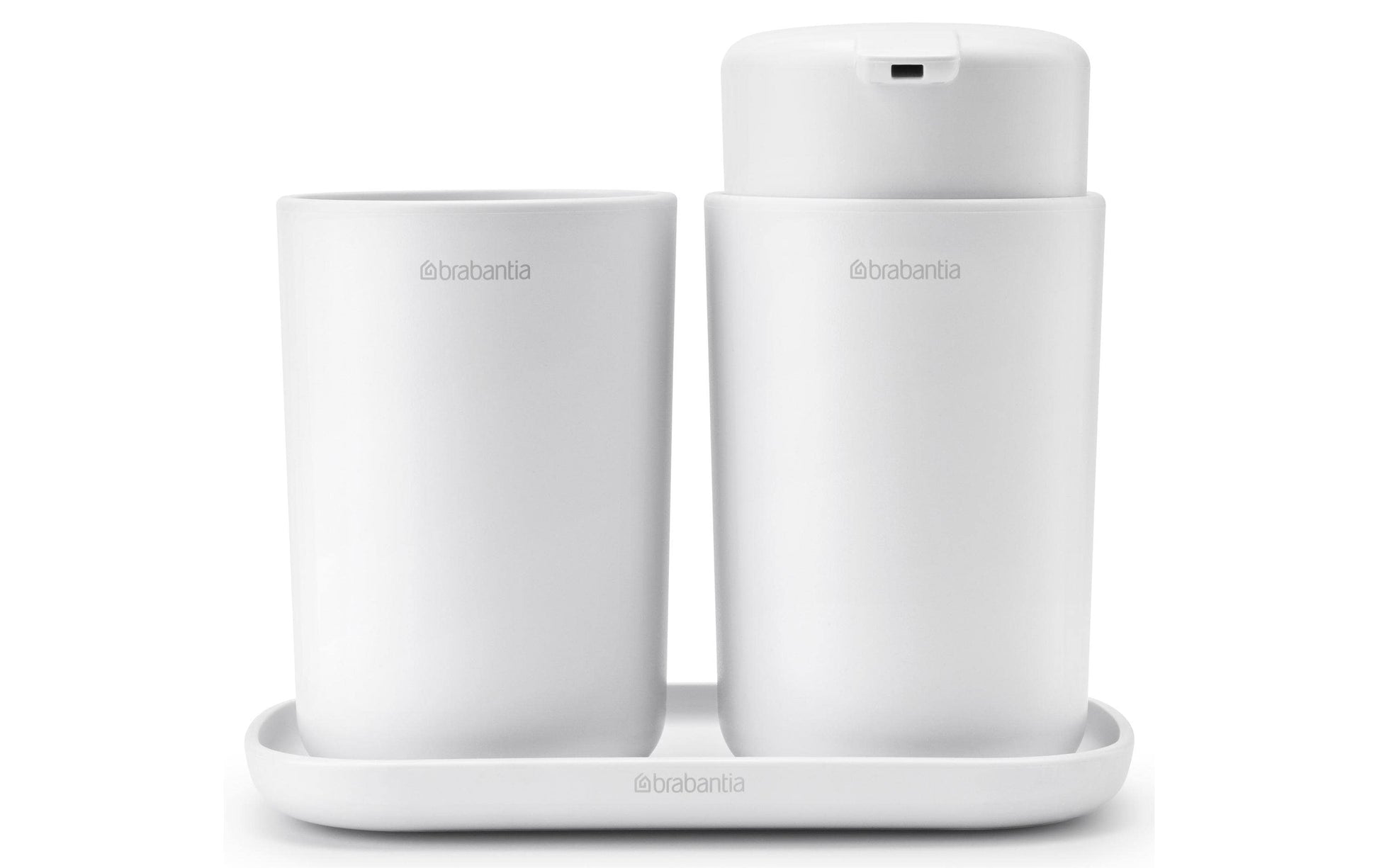 Brabantia Seifenspender – freistehend – 250 ml, Weiss, 3er-Set