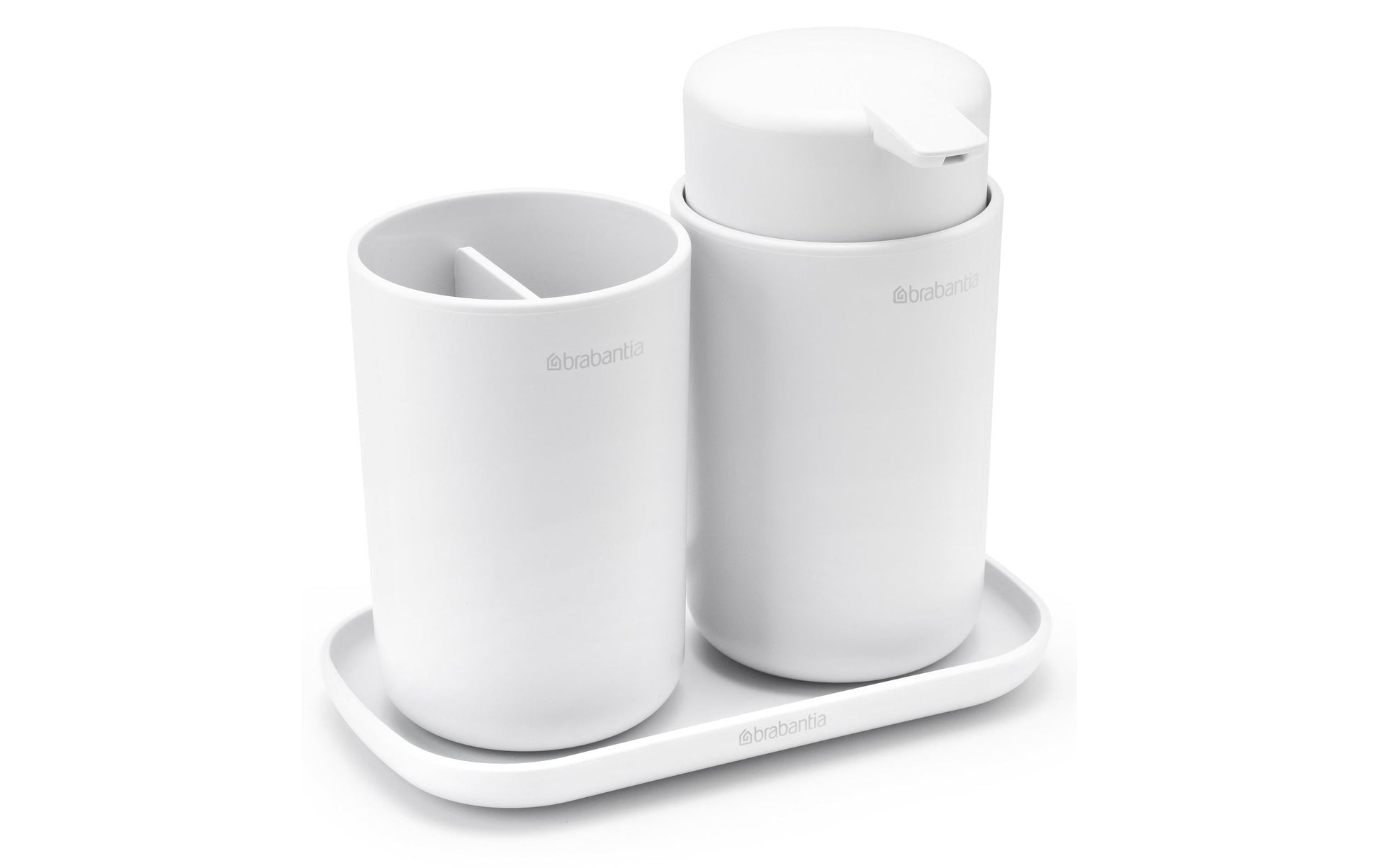Brabantia Seifenspender – freistehend – 250 ml, Weiss, 3er-Set