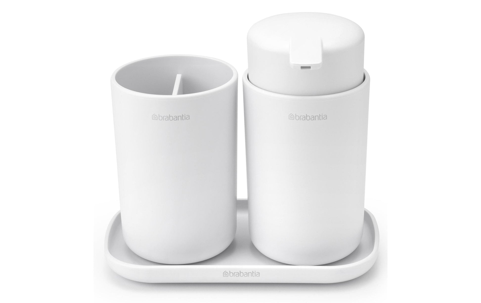 Brabantia Seifenspender – freistehend – 250 ml, Weiss, 3er-Set
