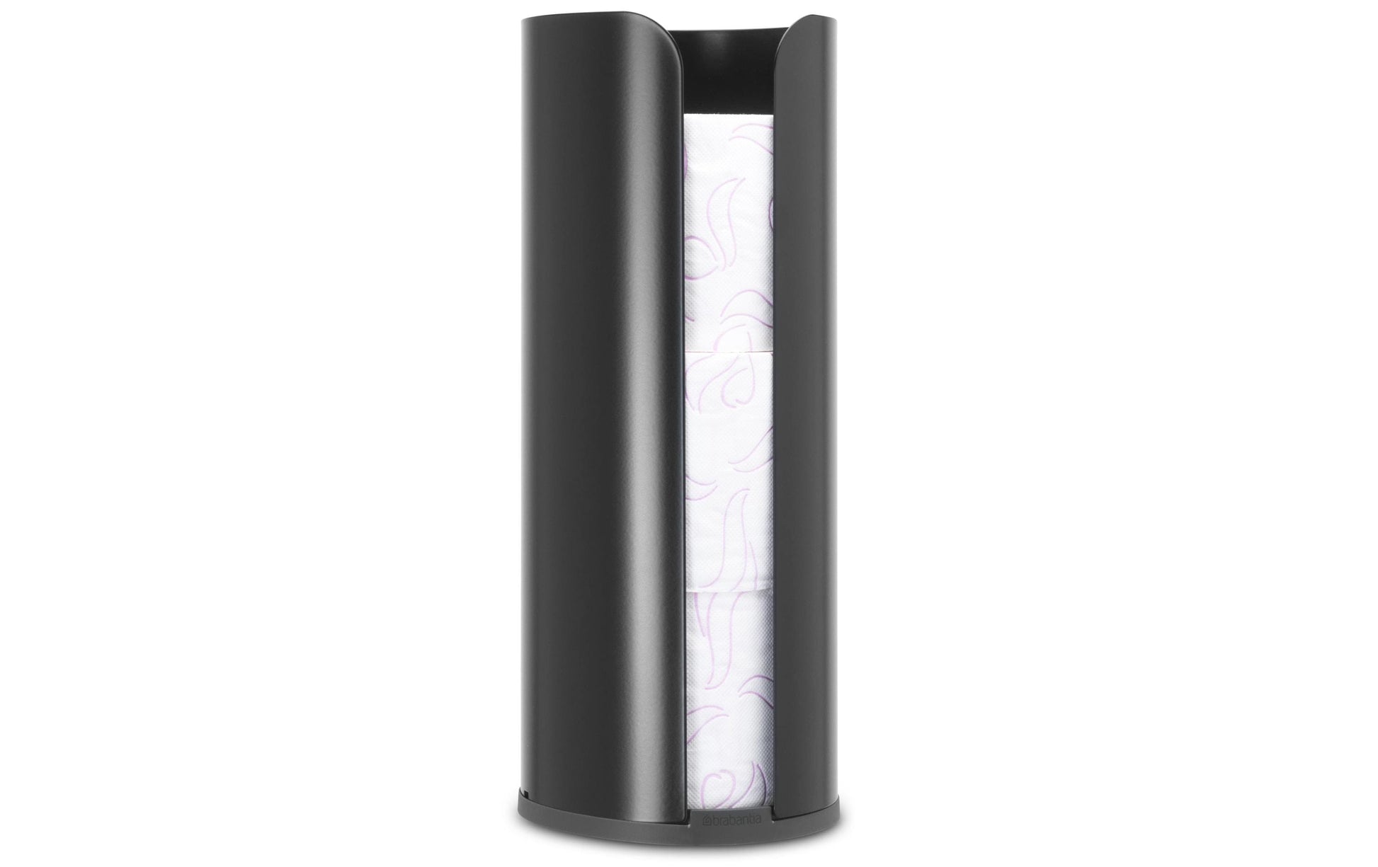 Brabantia Toilettenpapierständer – Stahl, schwarz matt, für 3 Rollen, 13,2 × 13,2 × 32,1 cm