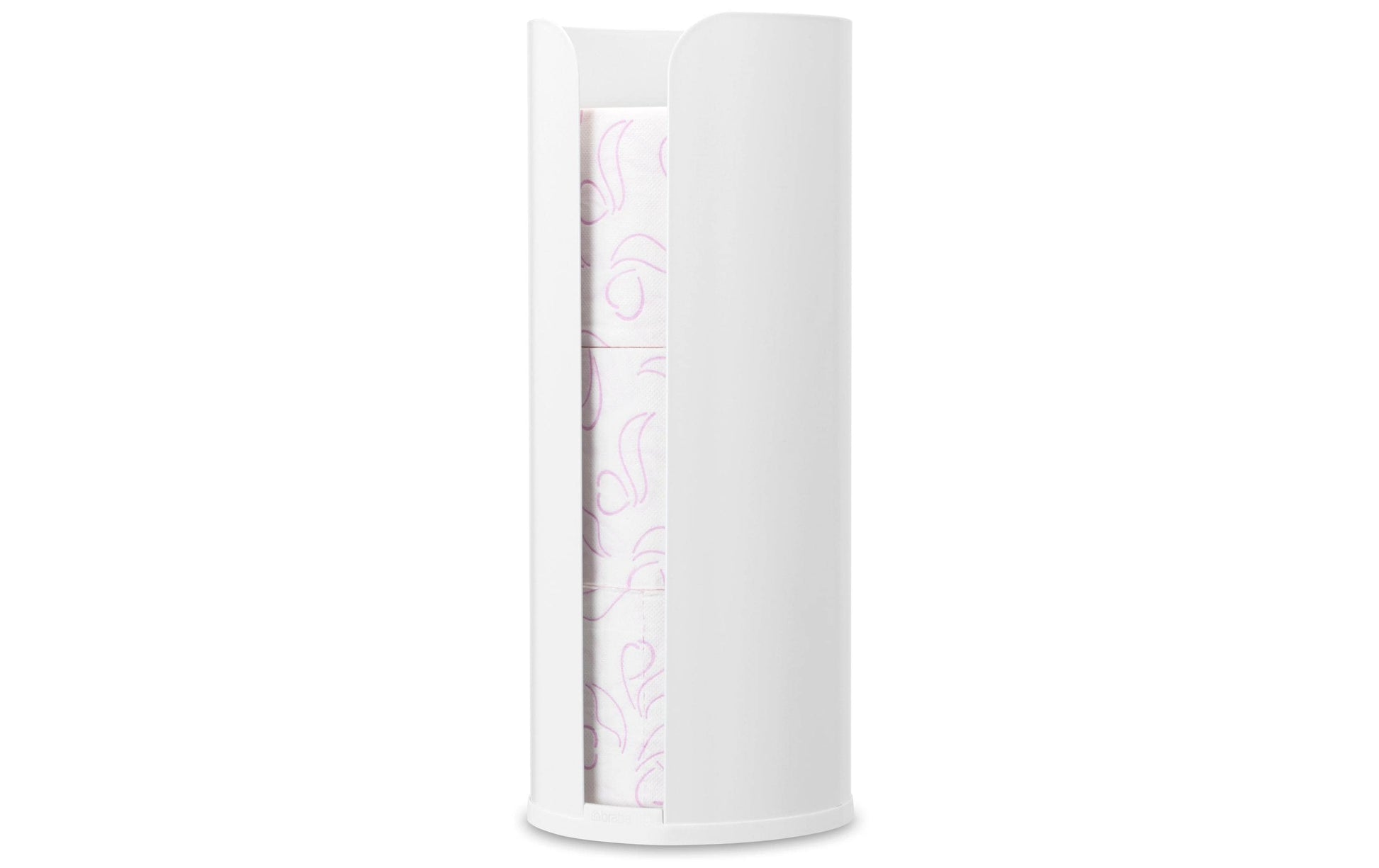 Brabantia ReNew – Toilettenpapierspender – Stahl, Weiss, für 3 Rollen, 13,2 × 13,2 × 32,1 cm