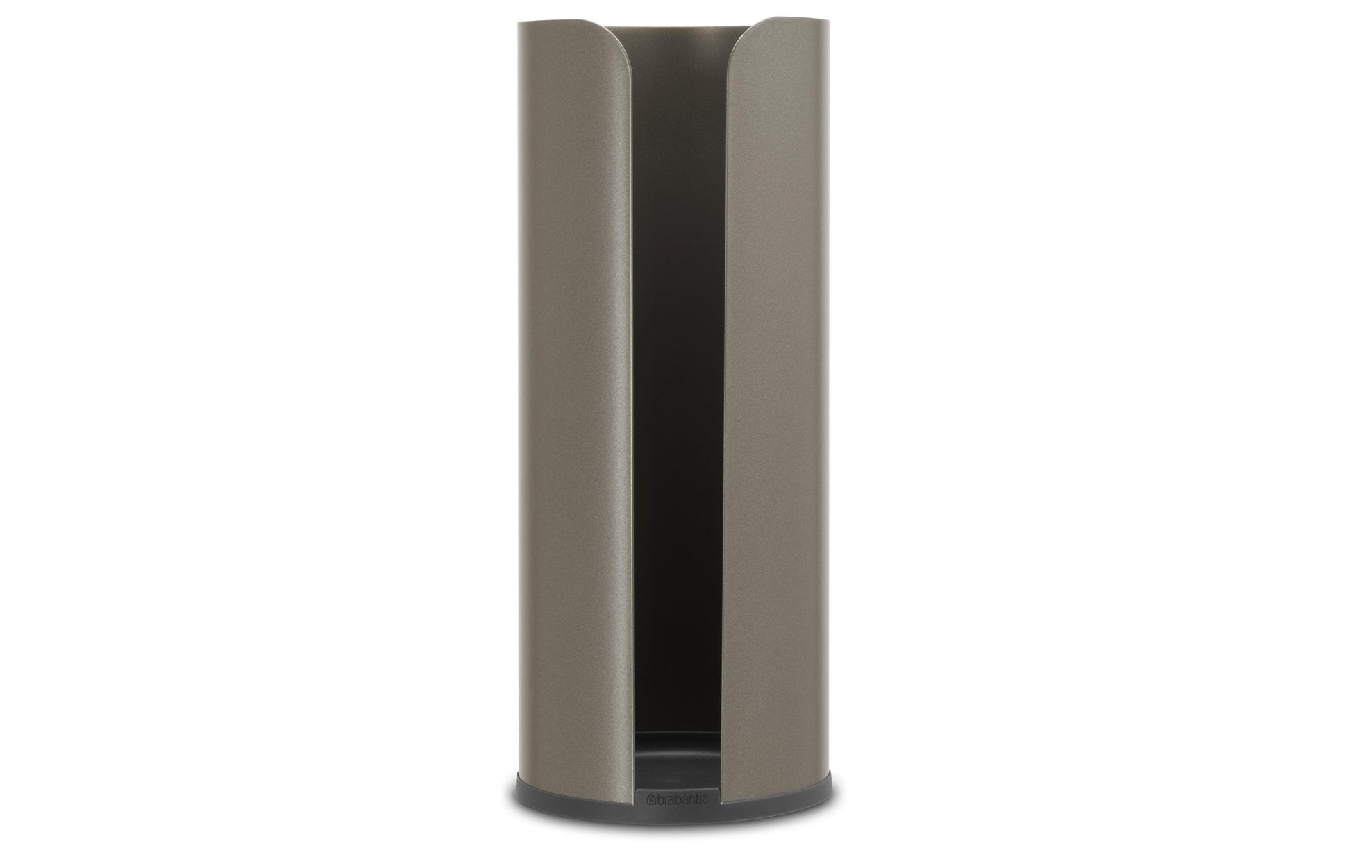 Brabantia ReNew – Toilettenpapierspender – Stahl, Grau, für 3 Rollen, 13,2 × 13,2 × 32,1 cm