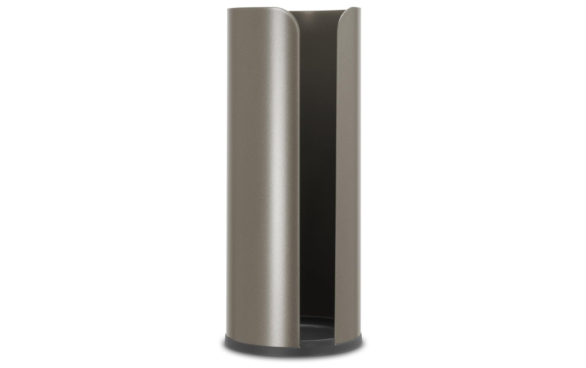 Brabantia ReNew – Toilettenpapierspender – Stahl, Grau, für 3 Rollen, 13,2 × 13,2 × 32,1 cm