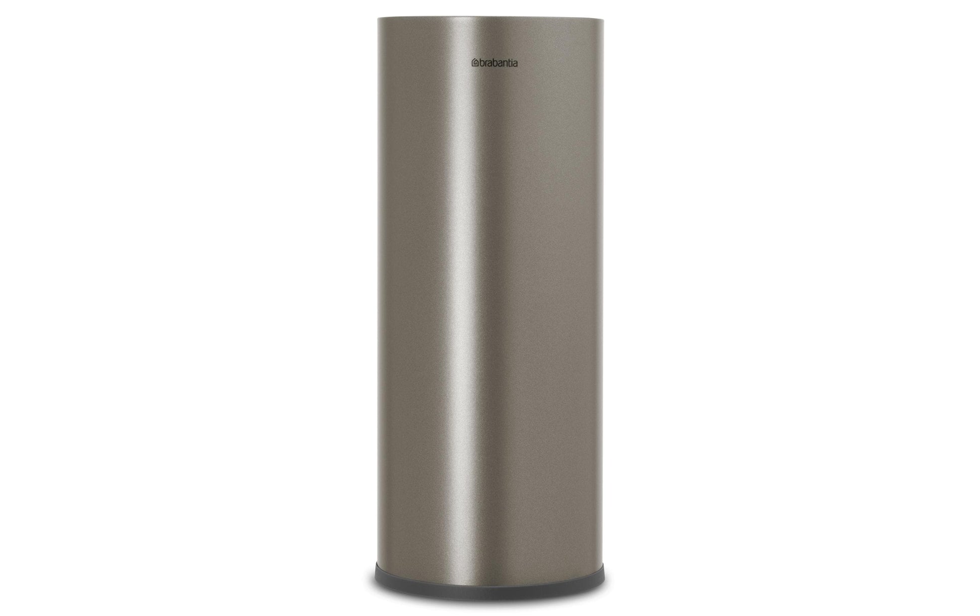 Brabantia ReNew – Toilettenpapierspender – Stahl, Grau, für 3 Rollen, 13,2 × 13,2 × 32,1 cm