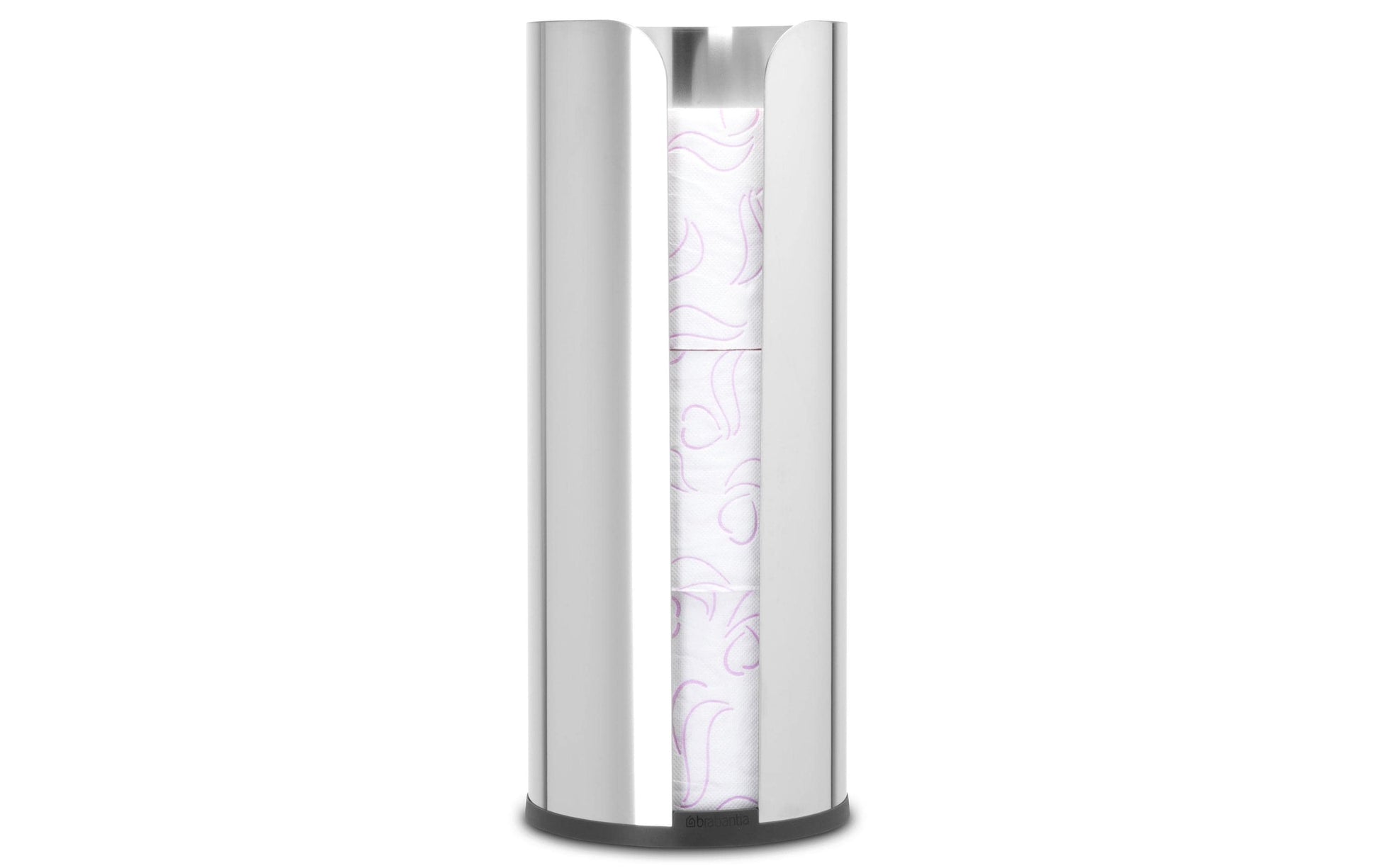 Brabantia ReNew – Toilettenpapierspender – Edelstahl, für 3 Rollen, 13,2 × 13,2 × 32,1 cm