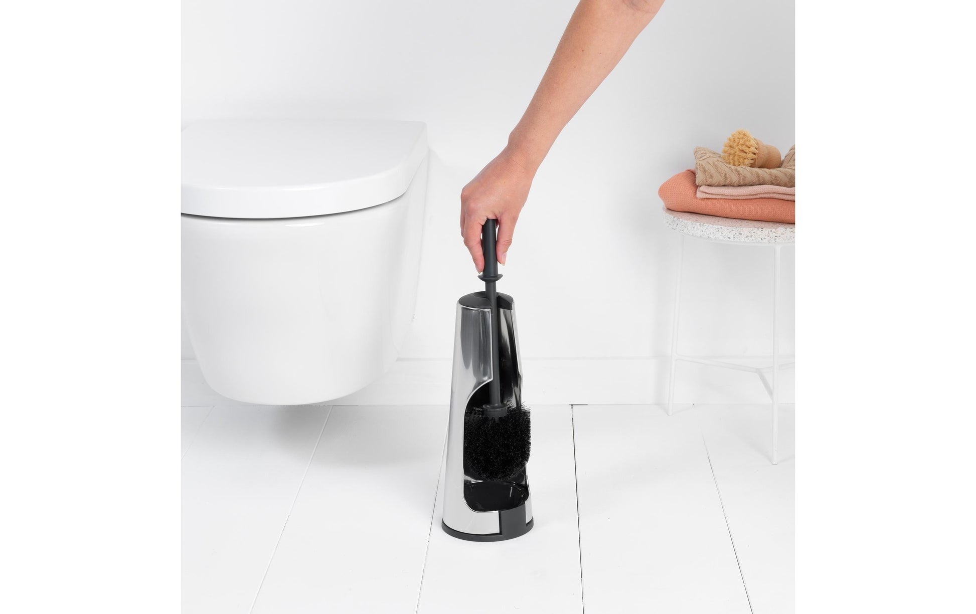 Brabantia WC-Garnitur Classic – Edelstahl, Ø 12,2 × H 42 cm