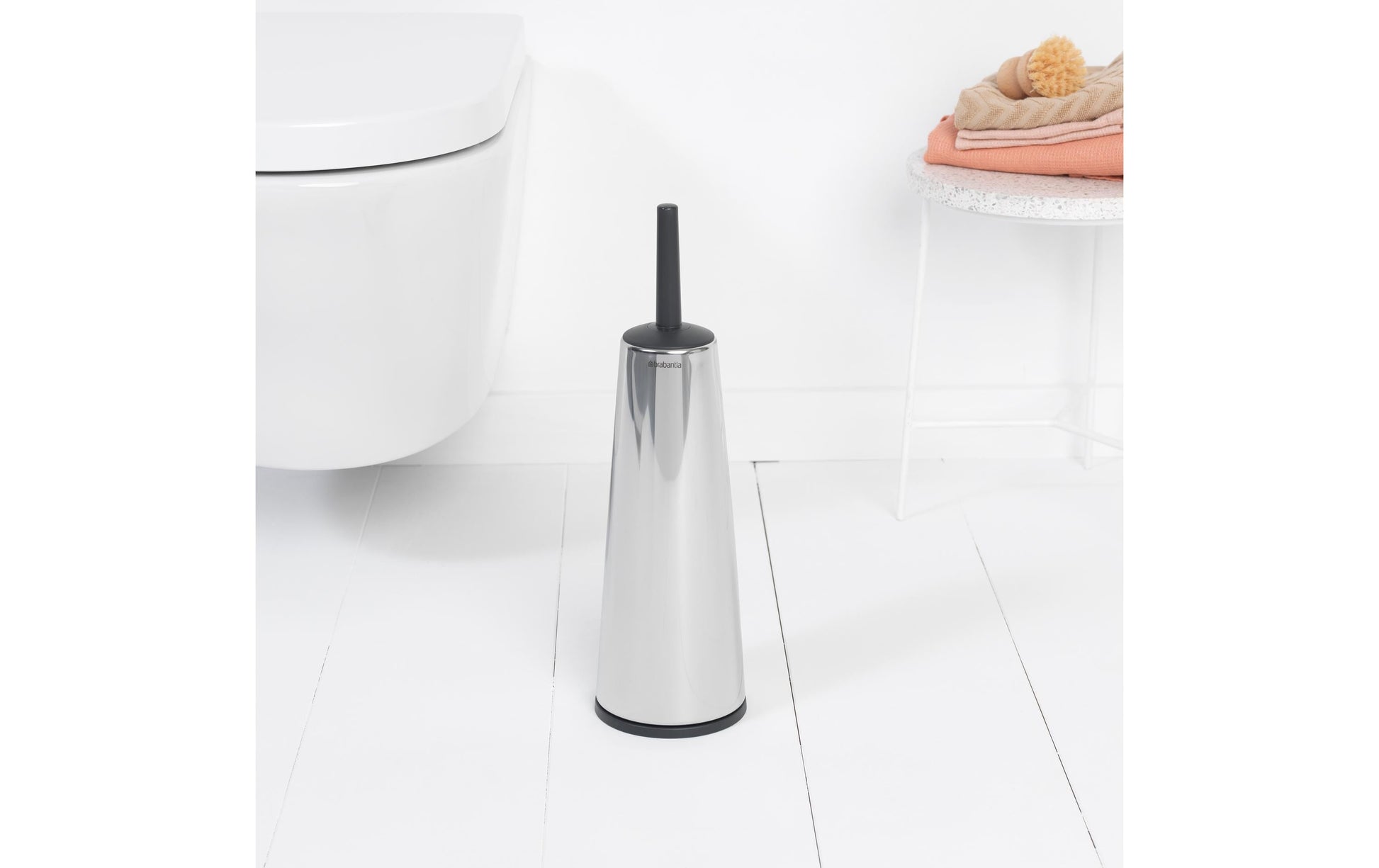 Brabantia WC-Garnitur Classic – Edelstahl, Ø 12,2 × H 42 cm