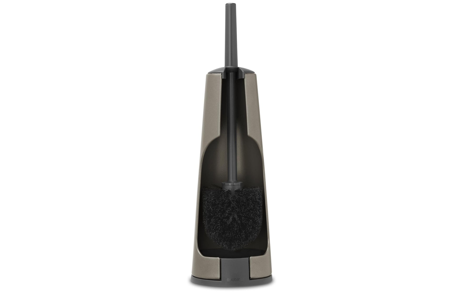 Brabantia ReNew – WC-Bürstenset – Metall, Grau, H 42 cm, Ø 12,2 cm