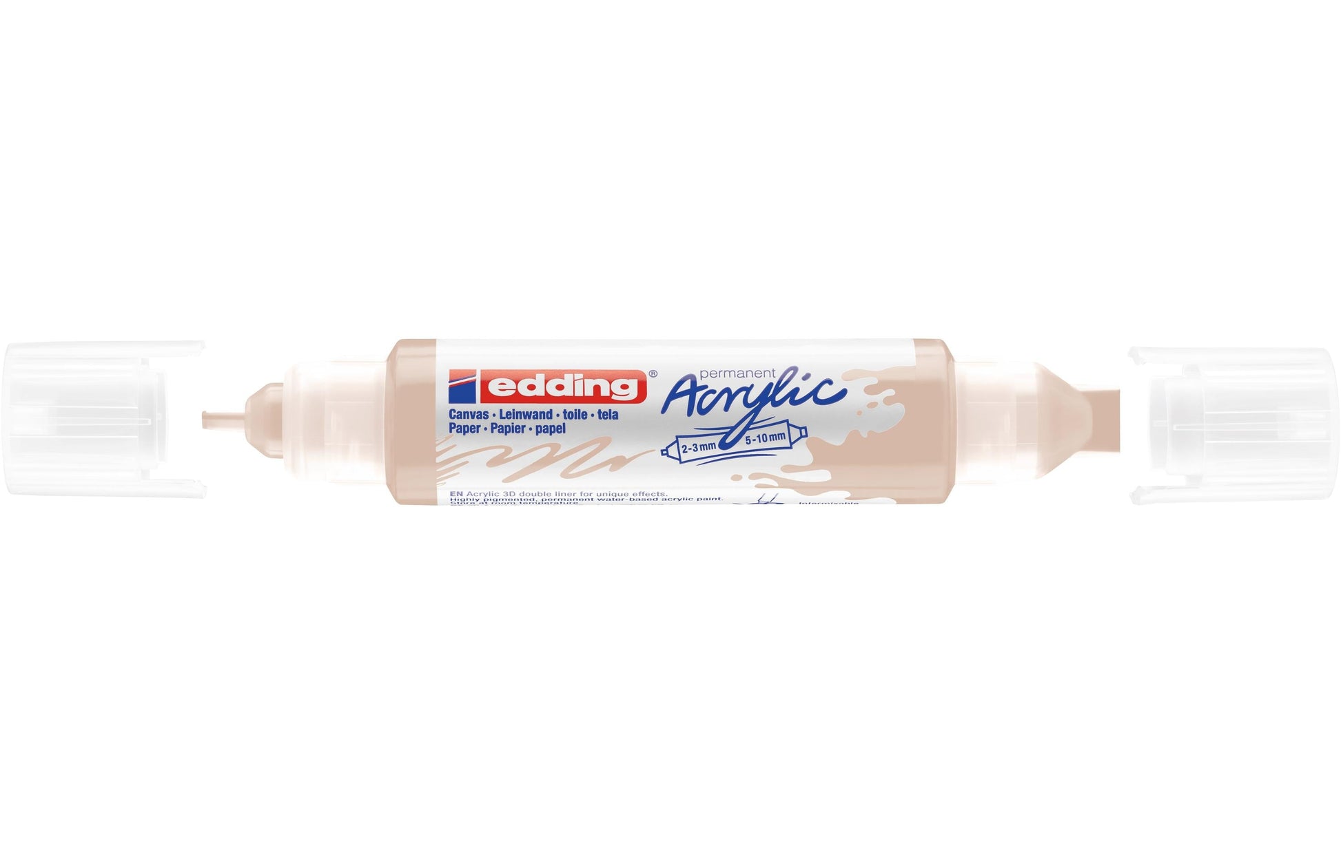 Edding 5400 Acrylmarker – Doppeltspitze 2–3/5–10 mm – Beige – für Kanvas und Holz