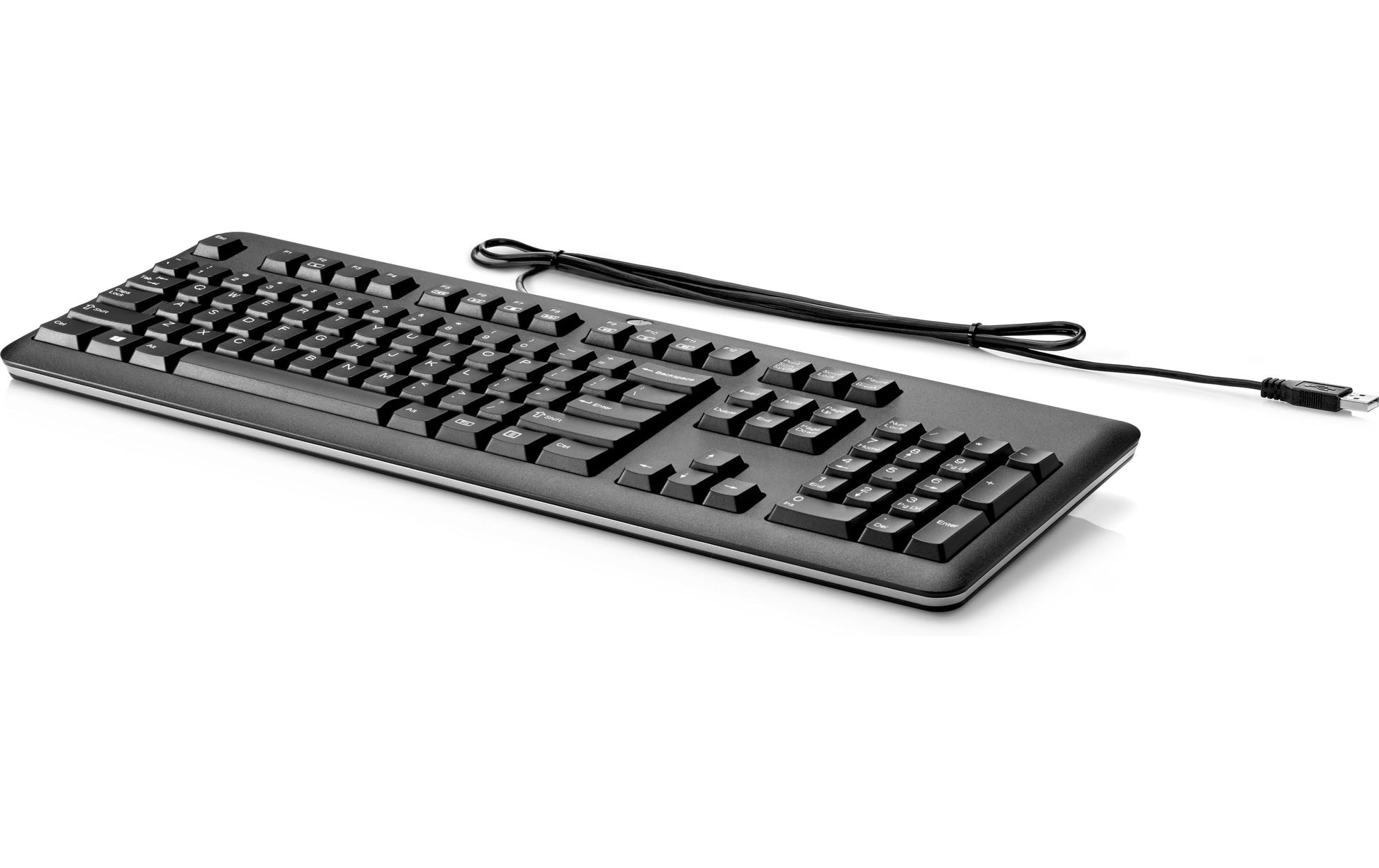 HP Tastatur – Membran – kabelgebunden, USB‑A – QWERTZ (CH) – schwarz