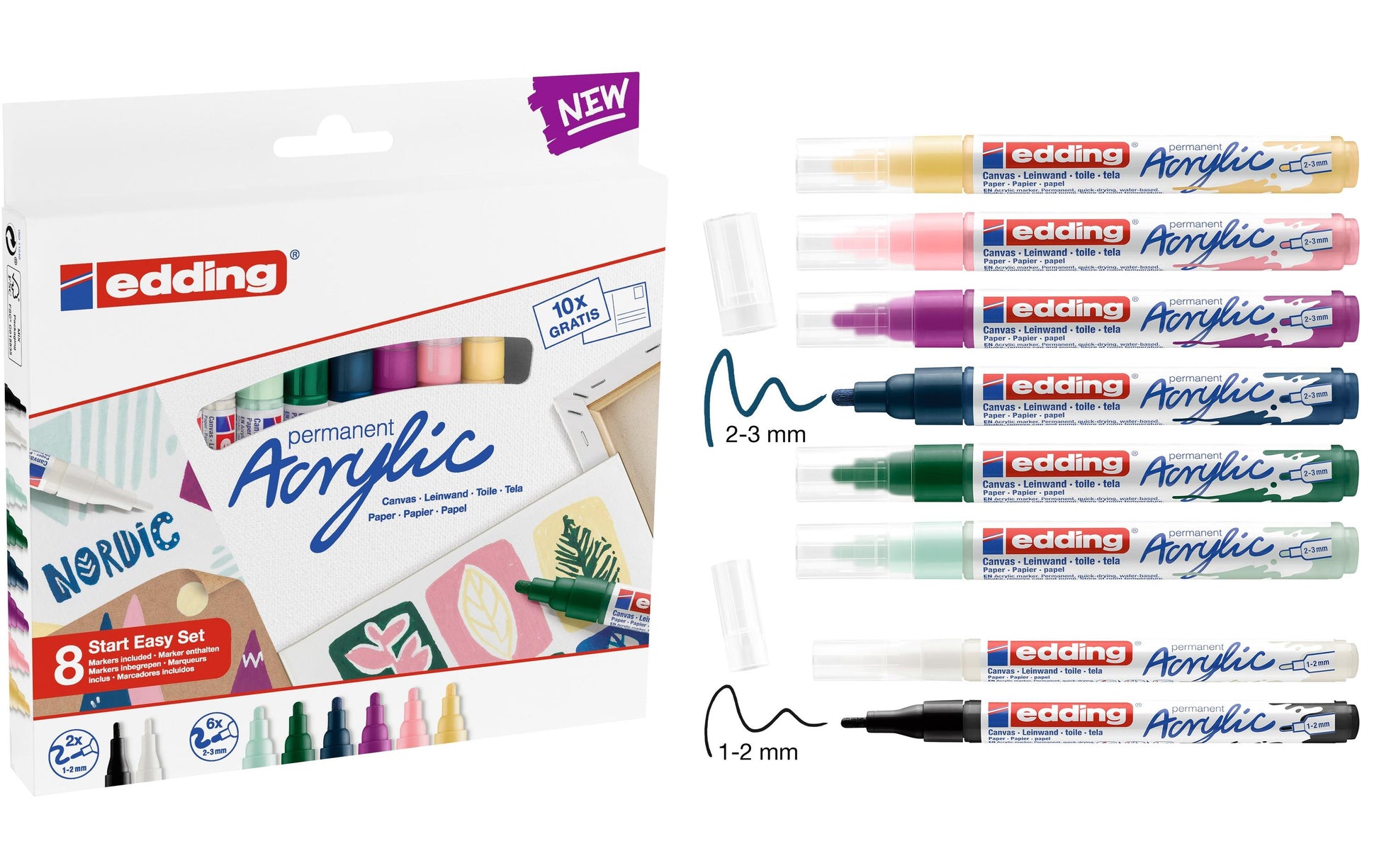 Edding Acrylmarker für Permanent-Marker – Brombeere, 1 Stück