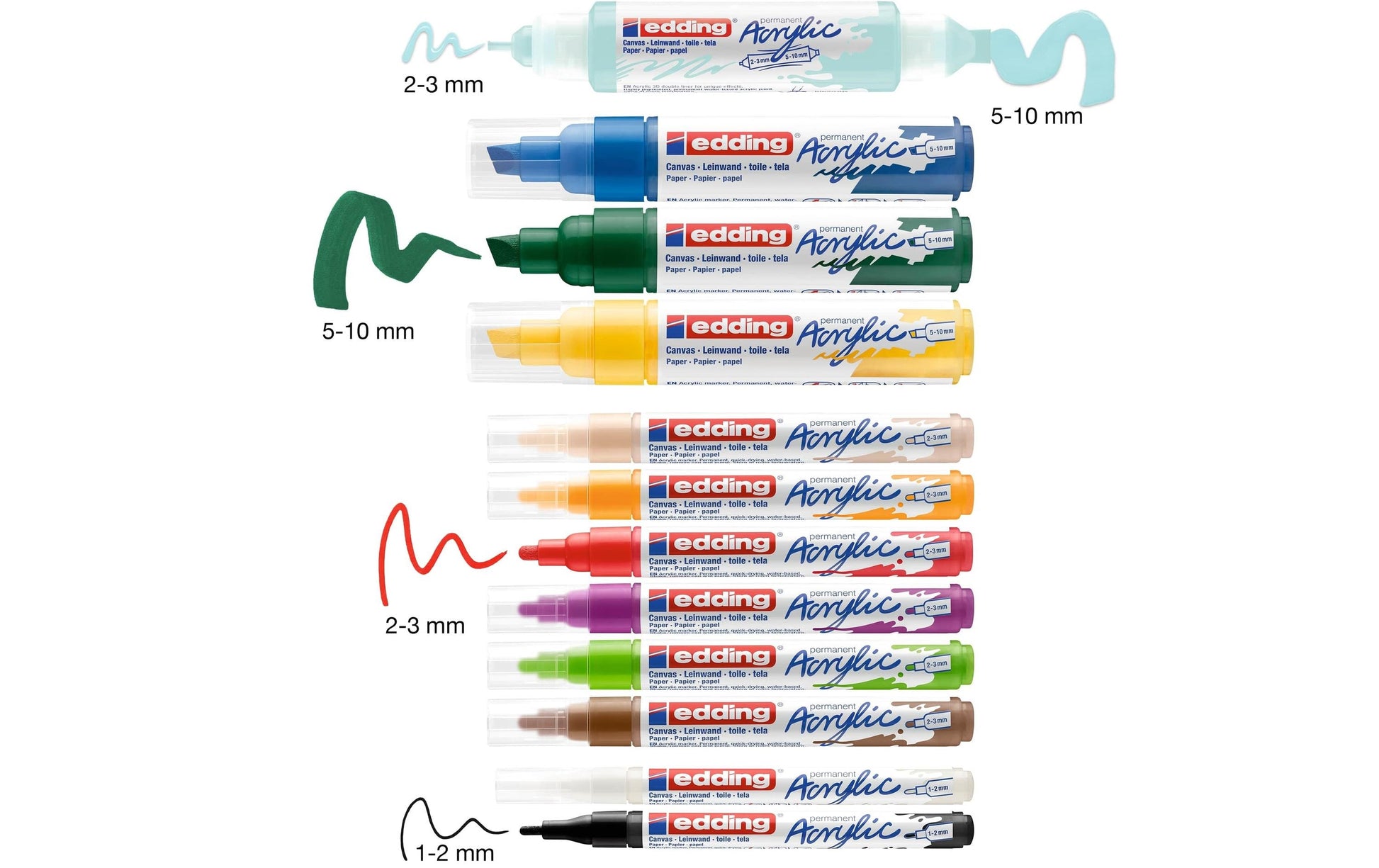 Edding Acrylmarker – mehrfarbig, 12er Set