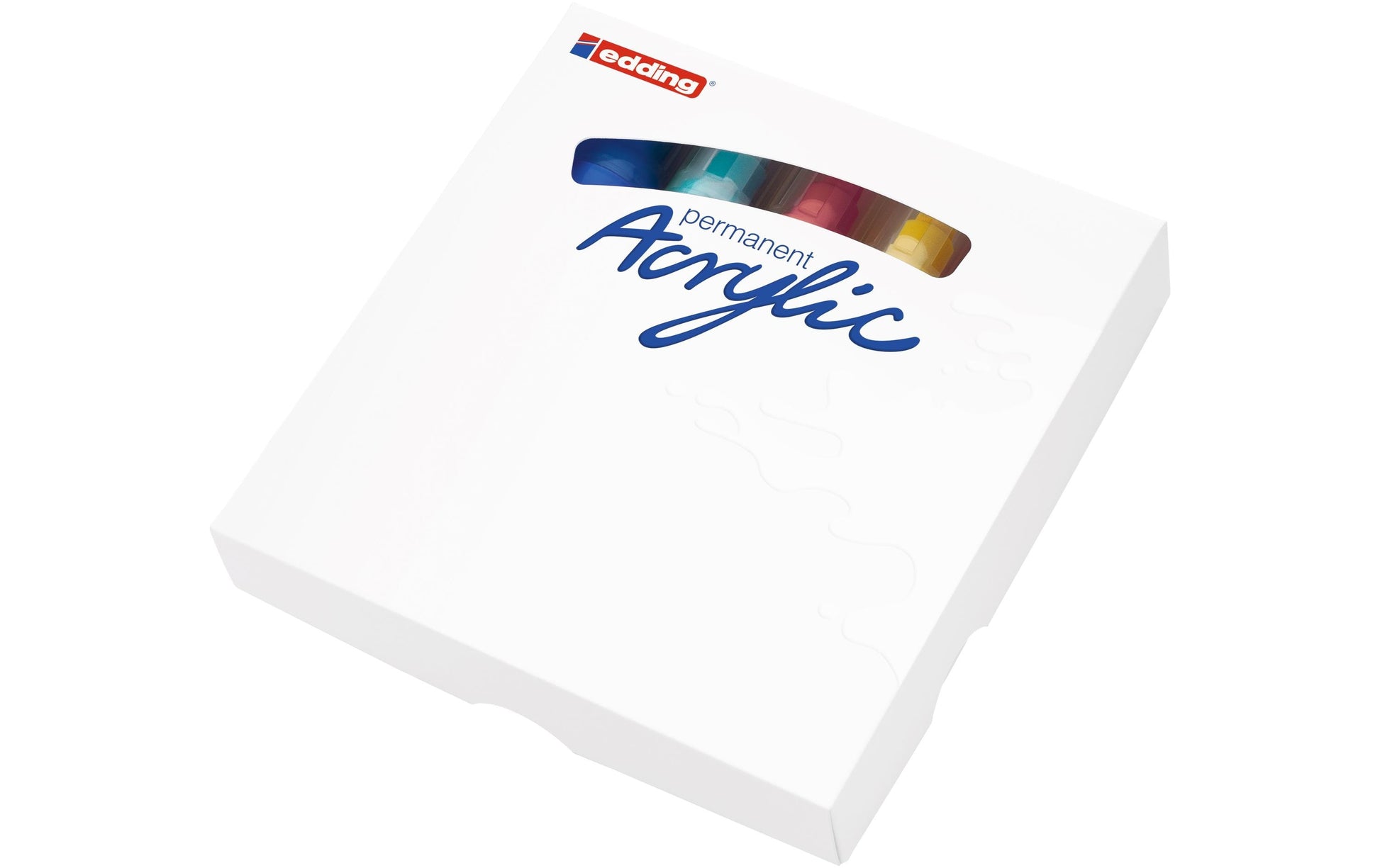 Edding Acrylmarker – blau, pink, türkis, gelb, 5er