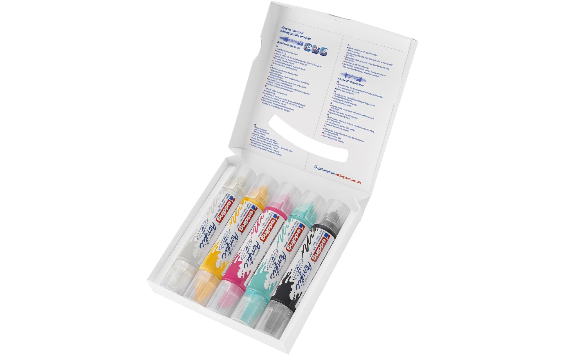 Edding Permanent Marker – sortiert, 5er Pack