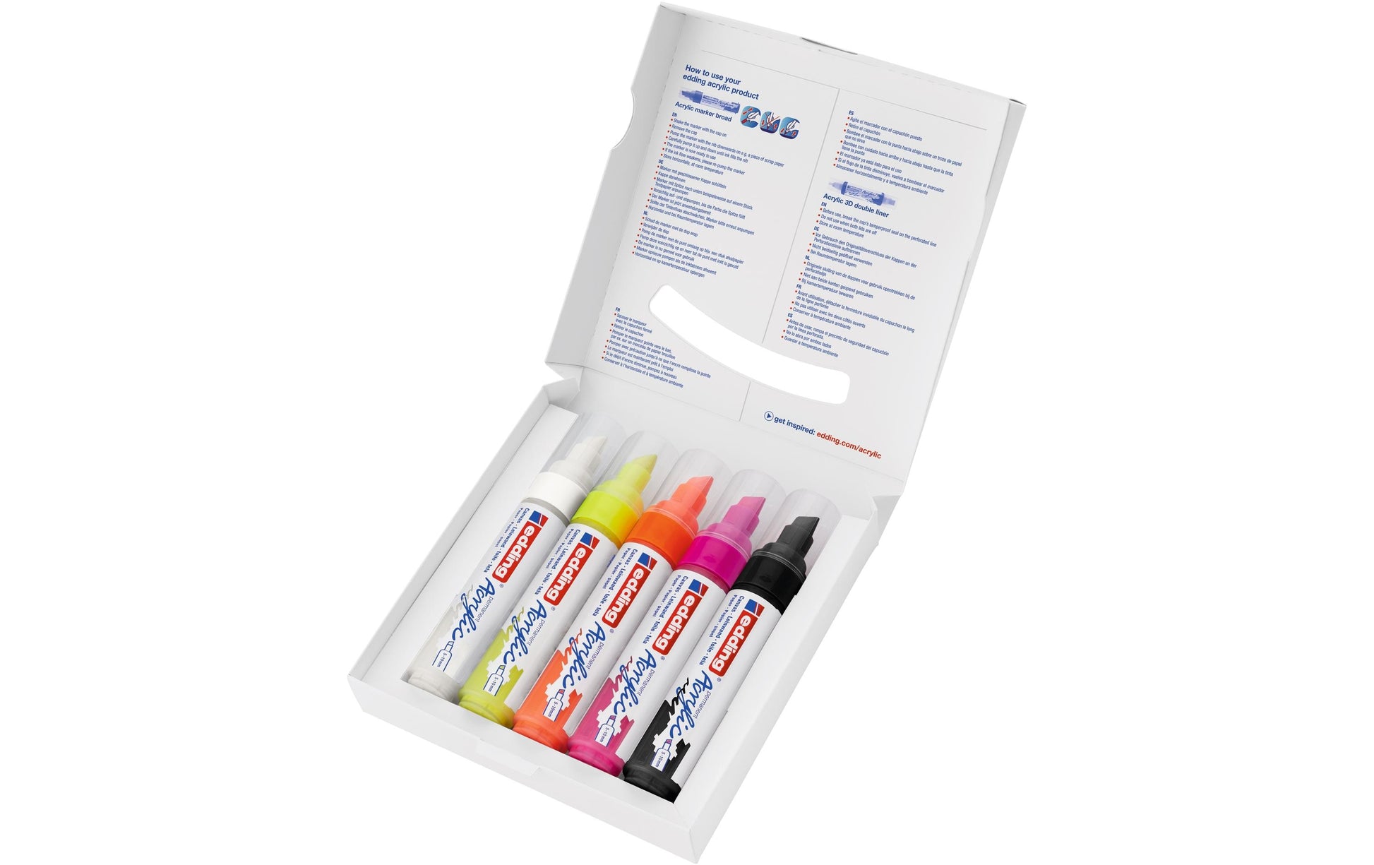 Edding Acrylmarker für Permanentmarker – sortiert, neon
