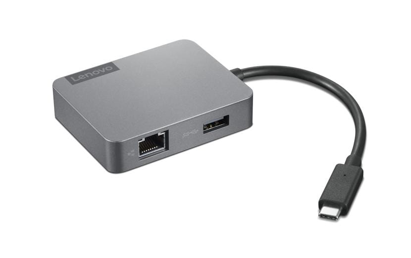 Lenovo 4X91A30366 Multiport-Adapter – USB-C, 1× HDMI, 1× VGA, 1× USB-A, GbE, für Lenovo
