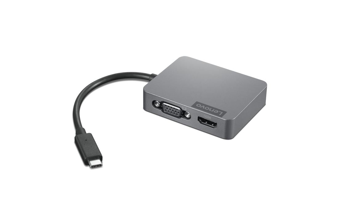 Lenovo 4X91A30366 Multiport-Adapter – USB-C, 1× HDMI, 1× VGA, 1× USB-A, GbE, für Lenovo