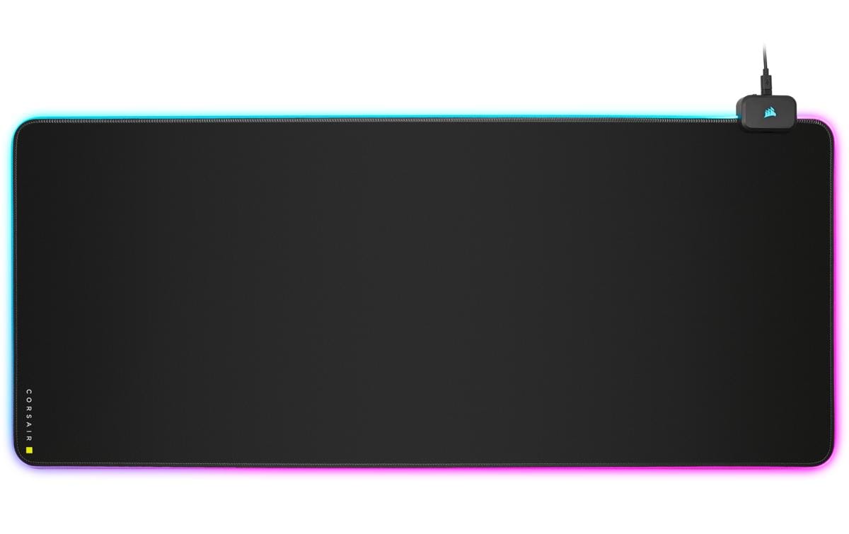 Corsair MM700 RGB Extended Gaming-Mauspad – USB, RGB-Hintergrundbeleuchtung, Anti-Rutsch-Basis, Schwarz