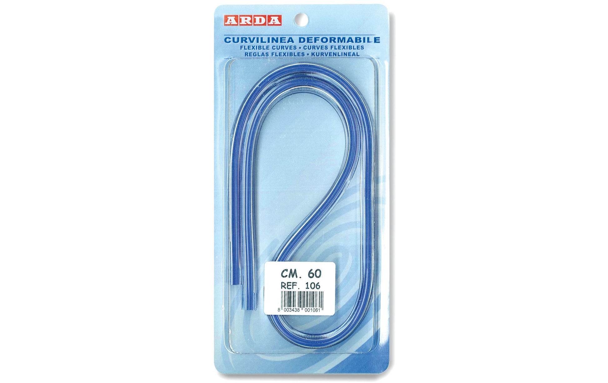 ARDA Kurvenlineal – Polyester – 50 cm – Facette – Blau