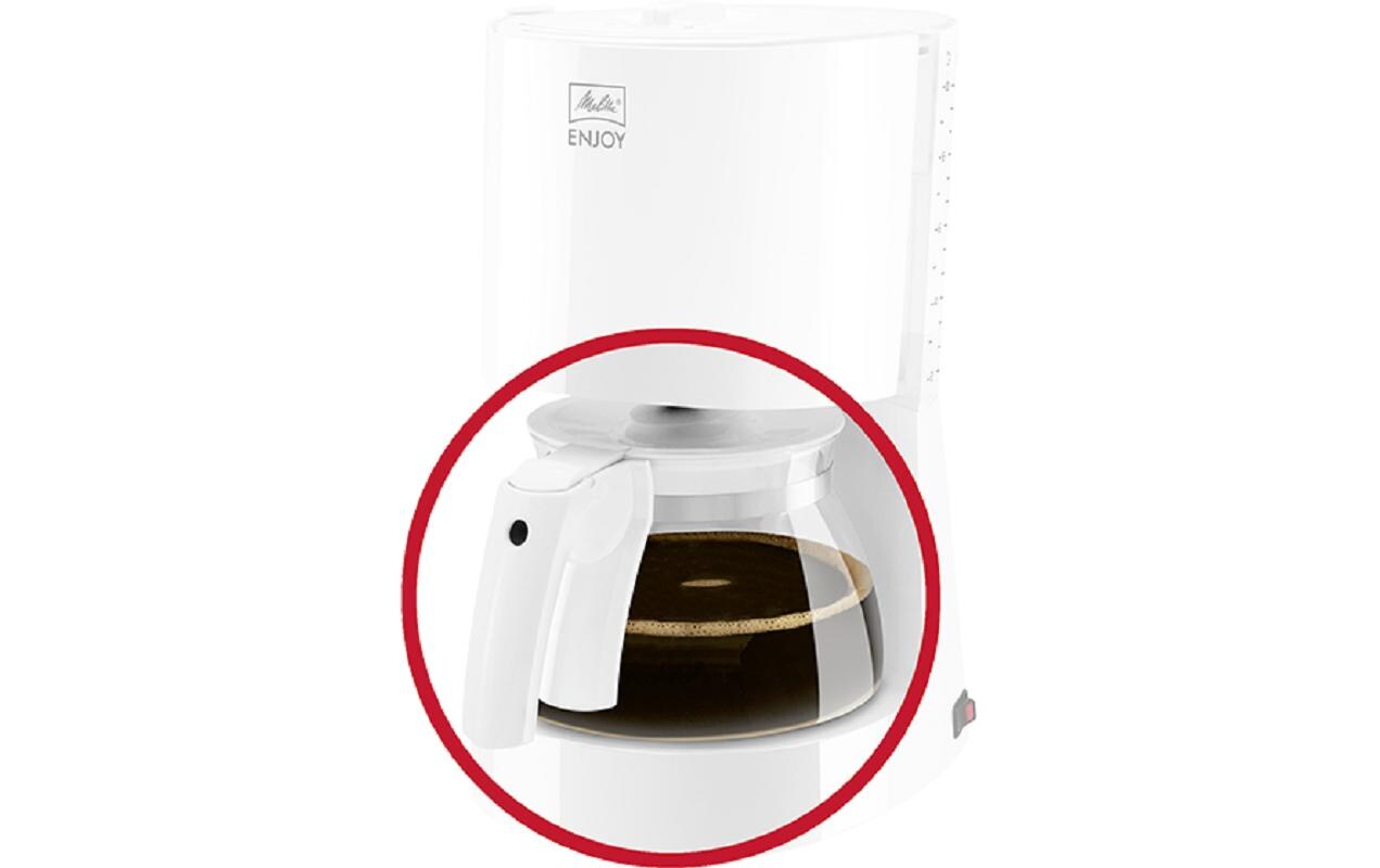 Melitta Glaskanne Enjoy – 1,2 l, für Filterkaffeemaschinen, Weiss