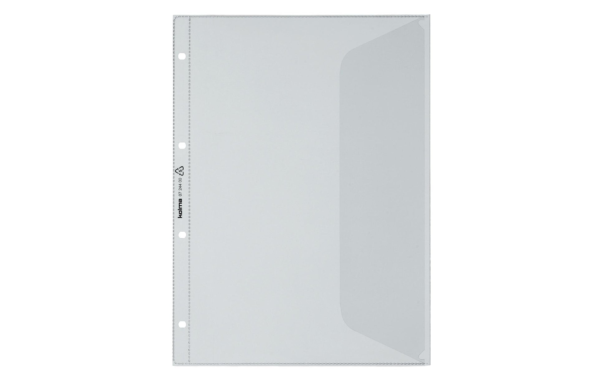 Kolma Sichtmappe A4 – Transparent, Kunststoff, Glänzend, 150 µm, 50er-Pack