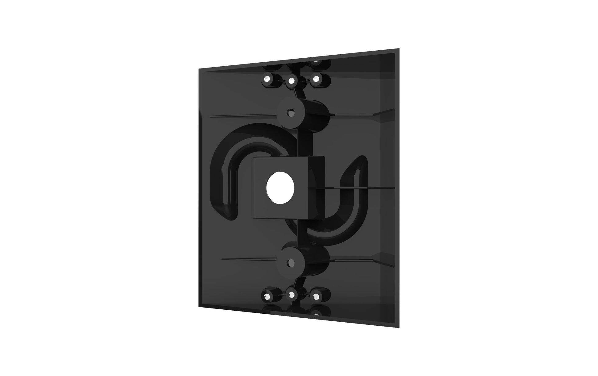 2N Montageplatte – Wand, 134×0×115 mm, Schwarz, für IP Solo (9155301CS, 9155301CBS)