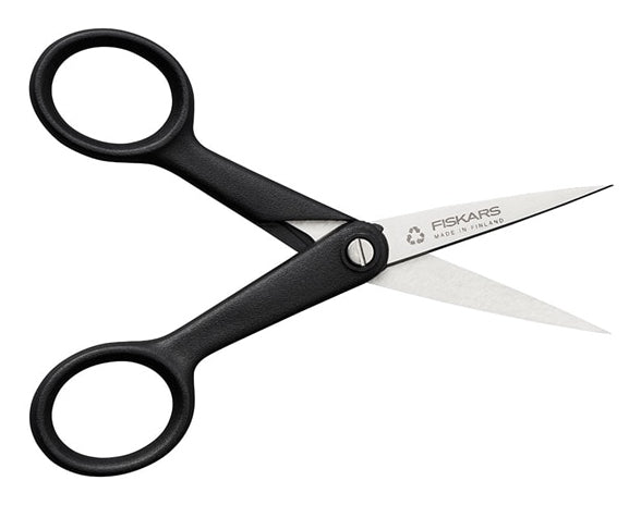 Fiskars Schere 13,0 cm, spitz, für Rechts- und Linkshänder – Edelstahl, ergonomischer Griff, schwarz