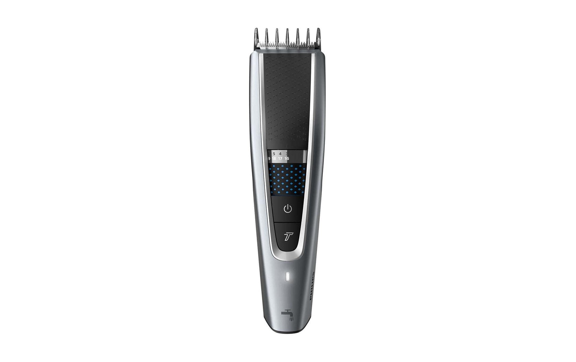 Philips Haarschneider Serie 5000 HC5630/15 – Akku, 90 min – Schnittlängen 0,5–28 mm – Silber – Edelstahlmesser